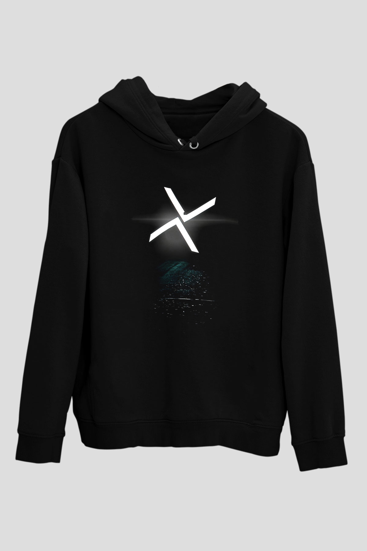 After The Burial Baskılı Unisex Siyah Kapüşonlu Sweatshirt