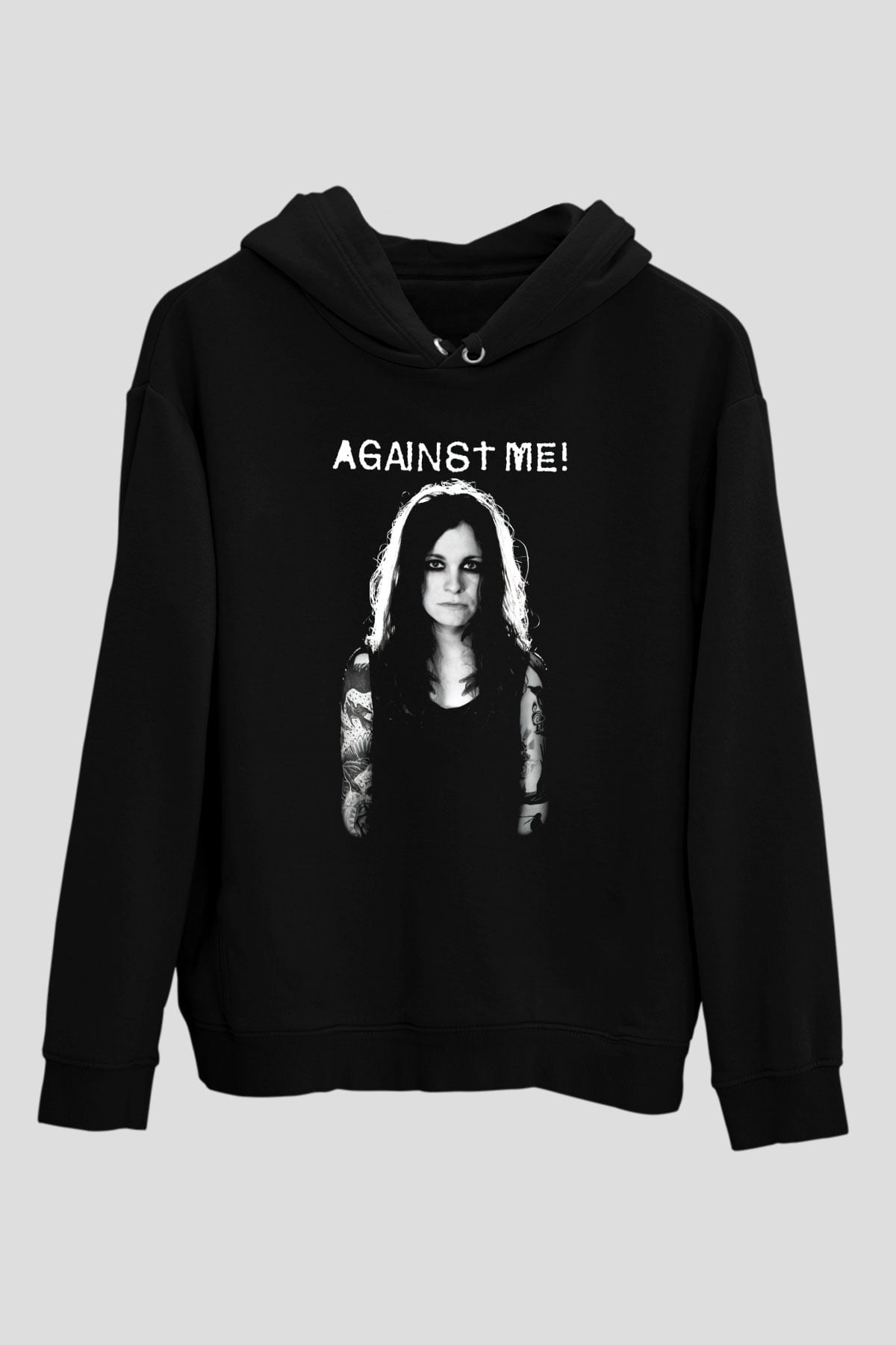 Against Me Siyah Unisex Hoodie