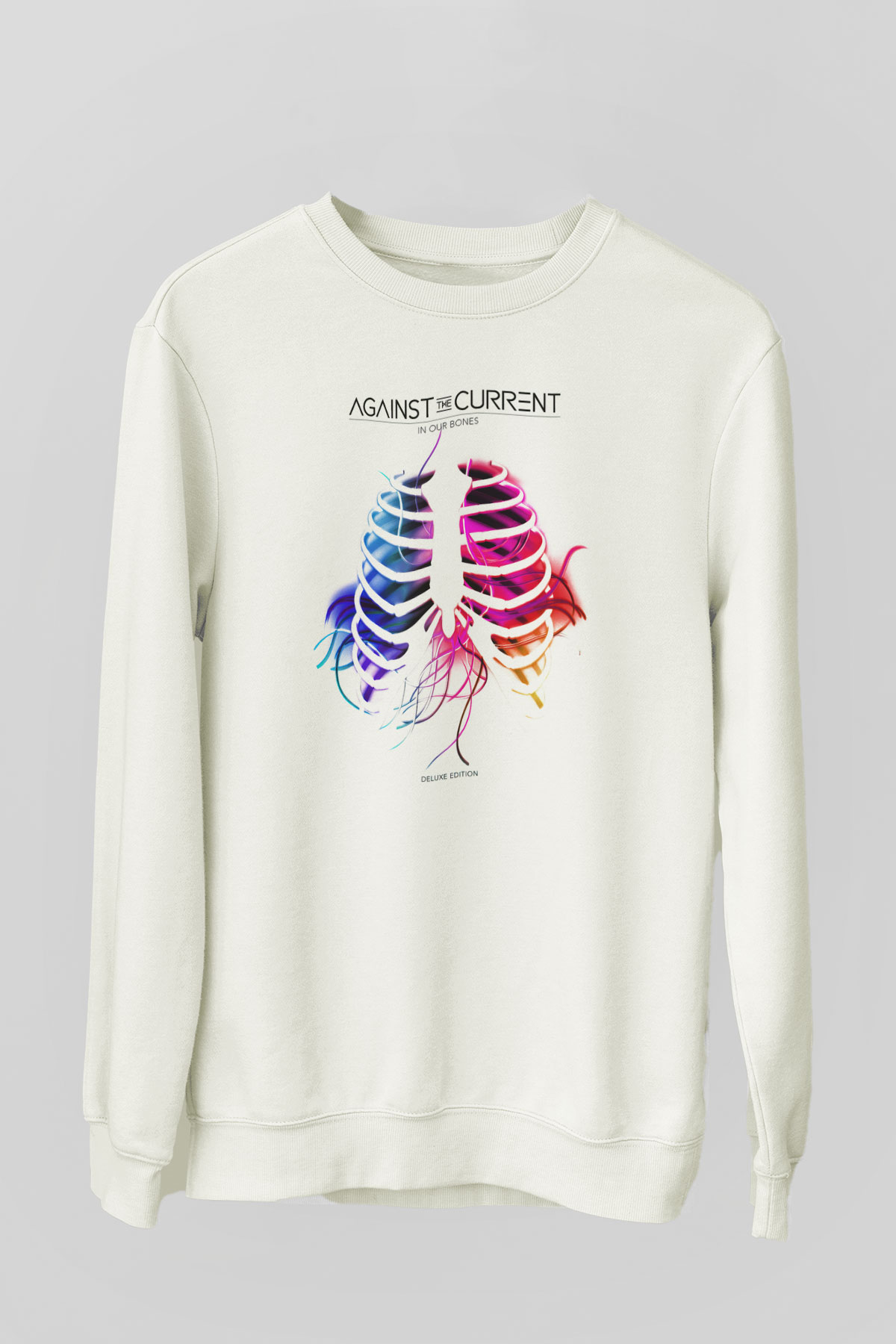 Against The Current Beyaz Unisex Sweatshirt