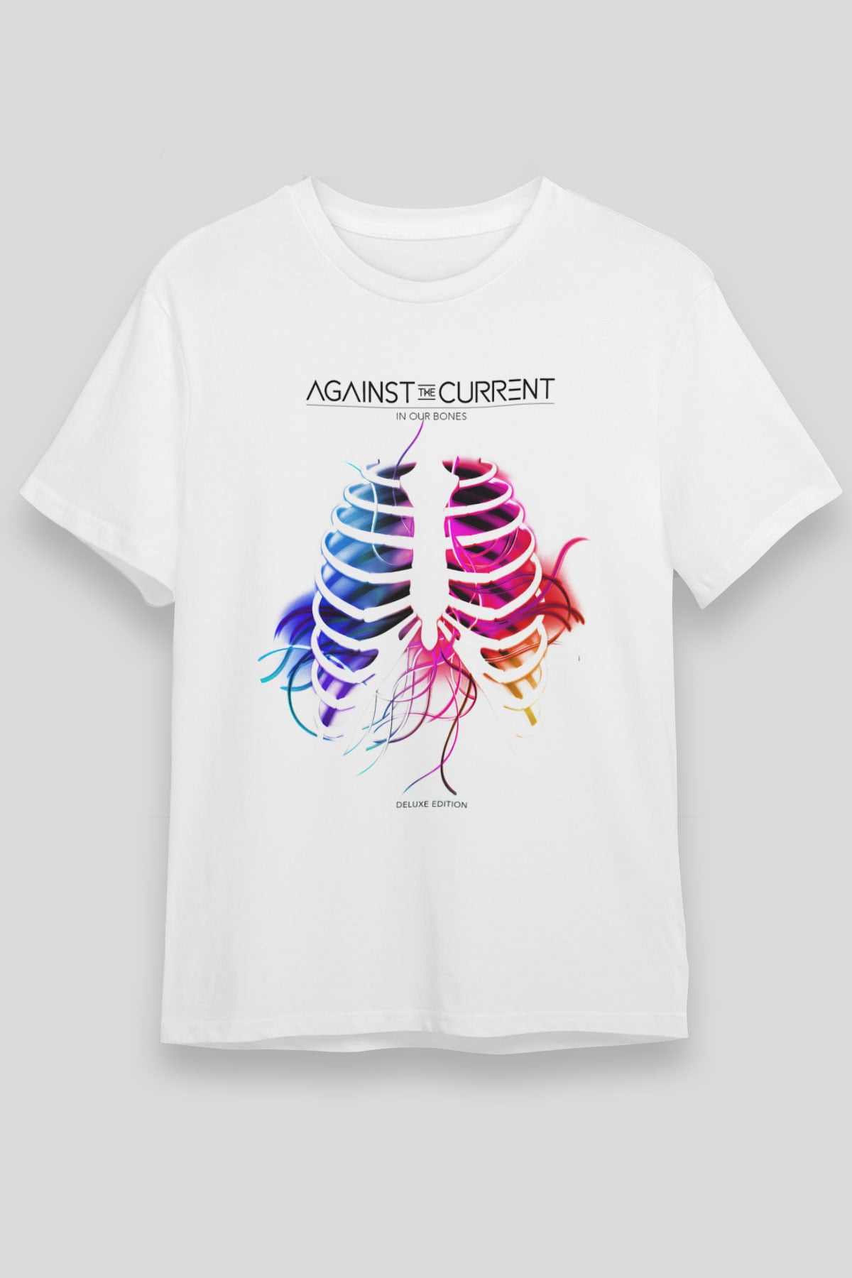 Against The Current Beyaz Unisex Tişört T-Shirt - TişörtFabrikası