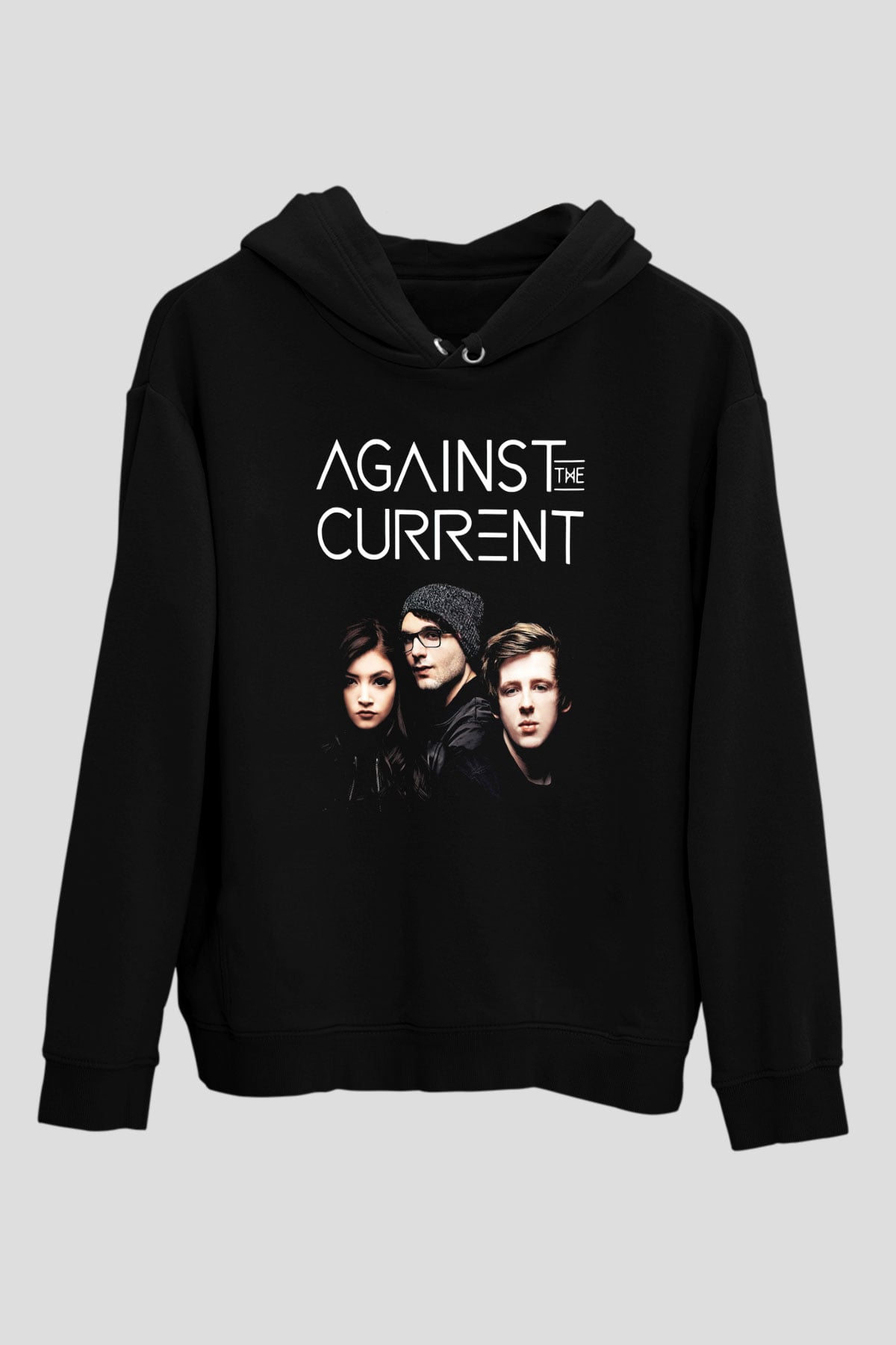 Against The Current Siyah Unisex Hoodie
