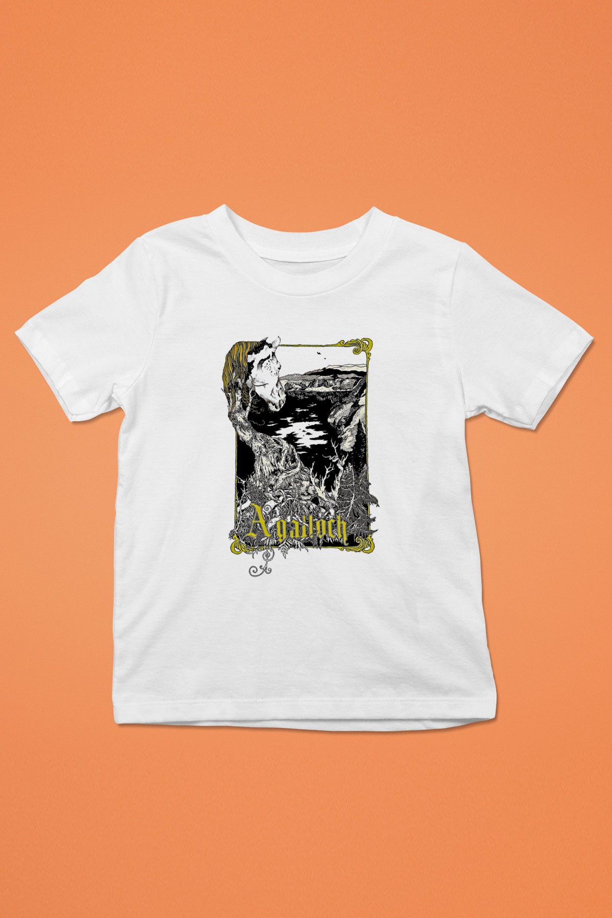 Agalloch Baskılı Beyaz Unisex Beyaz Çocuk Tişört - Tshirt