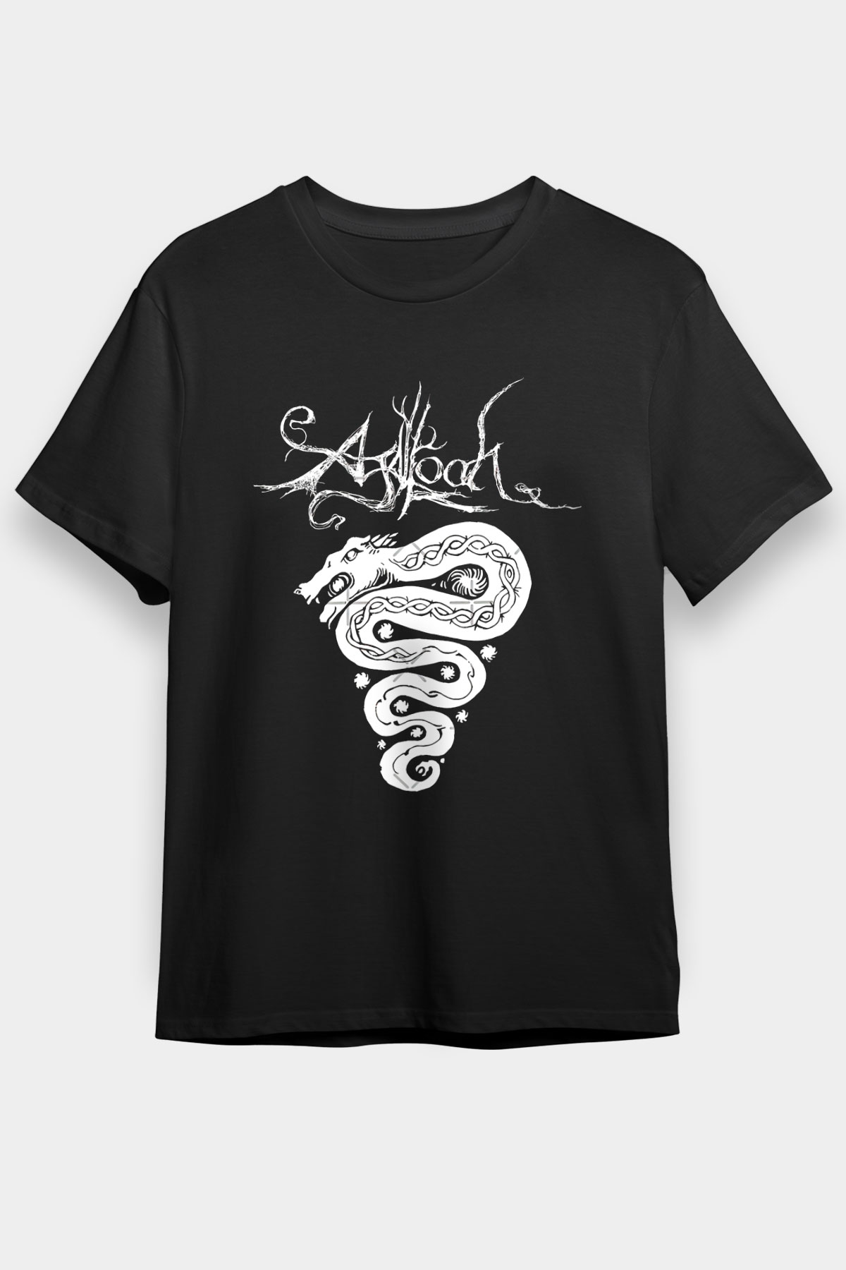 Agalloch Baskılı Unisex Siyah Tişört - Tshirt
