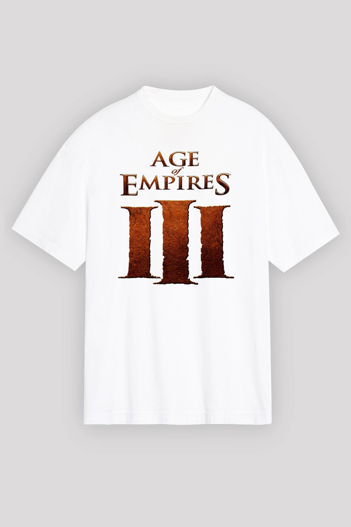 Age Of Empires Beyaz Unisex Oversize Tişört T-Shirt