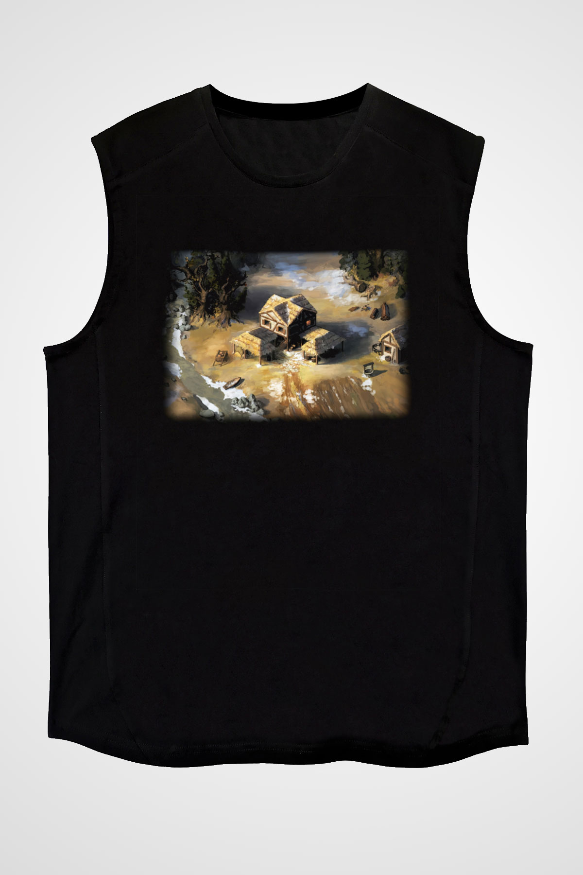 Age Of Empires Siyah Unisex Kolsuz Tişört
