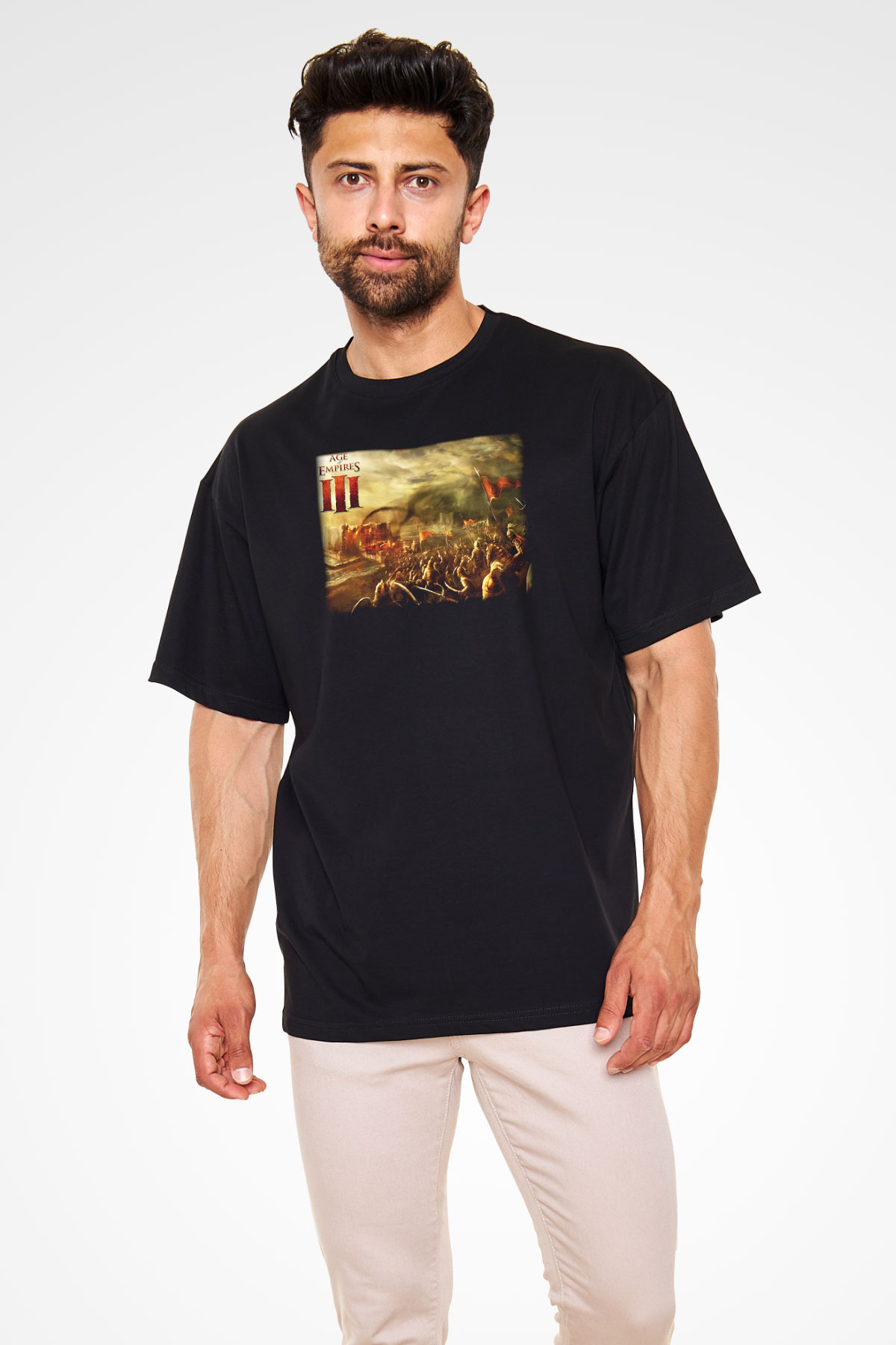 Age Of Empires Siyah Unisex Oversize Tişört T-Shirt
