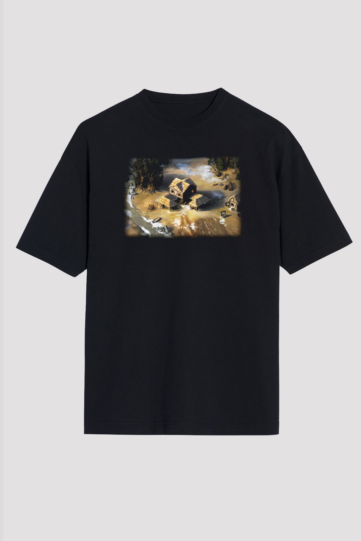 Age Of Empires Siyah Unisex Oversize Tişört T-Shirt