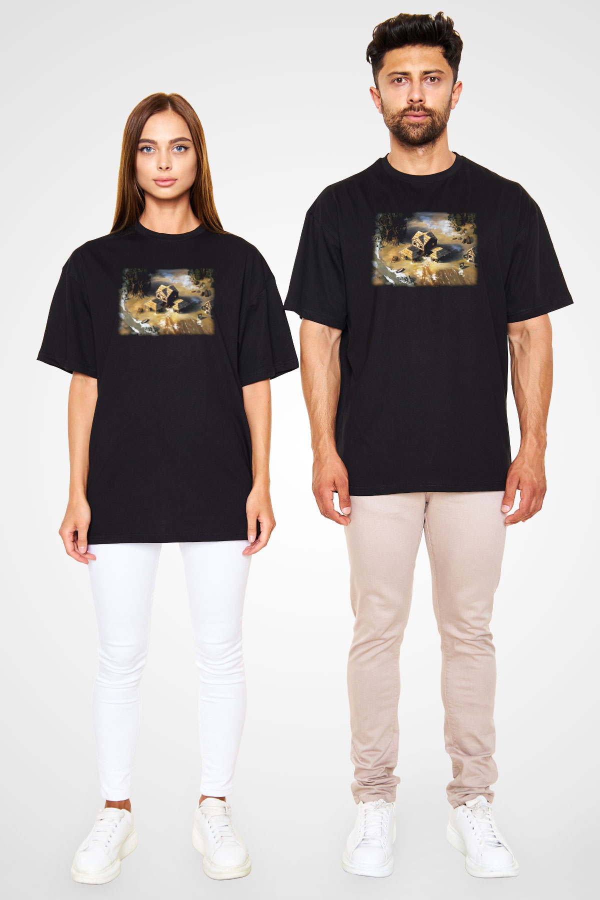 Age Of Empires Siyah Unisex Oversize Tişört T-Shirt