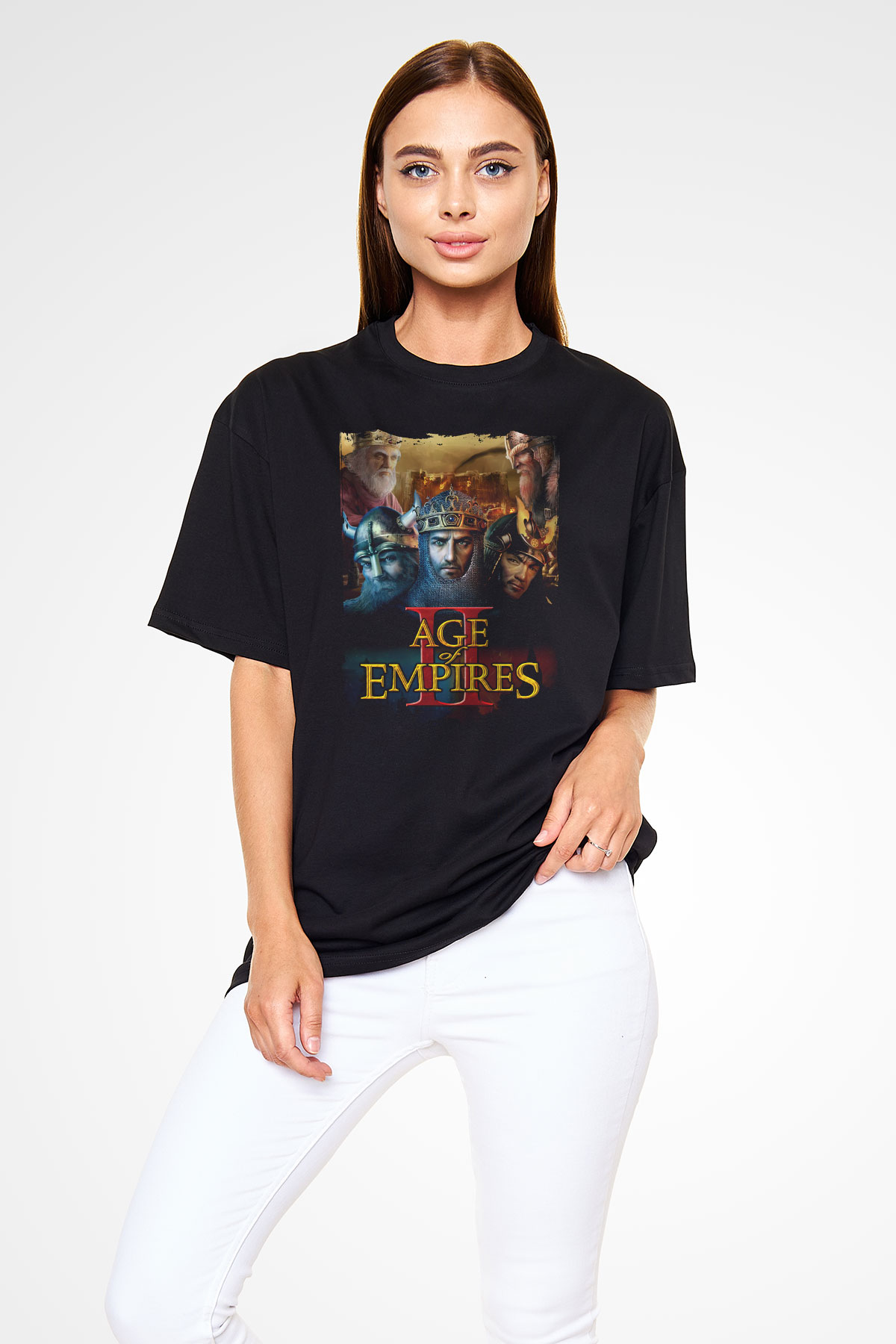 Age Of Empires Siyah Oversize Tişört Oversize T-shirt