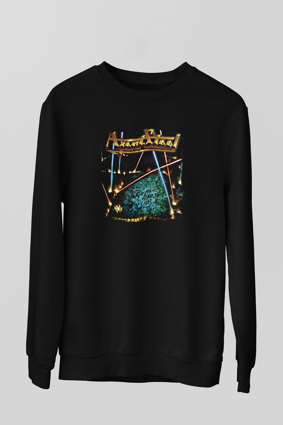 Agent Steel Baskılı Unisex Siyah Sweatshirt