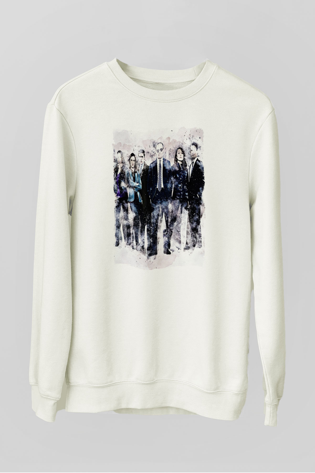 Agents of S.H.I.E.L.D. Beyaz Unisex Sweatshirt