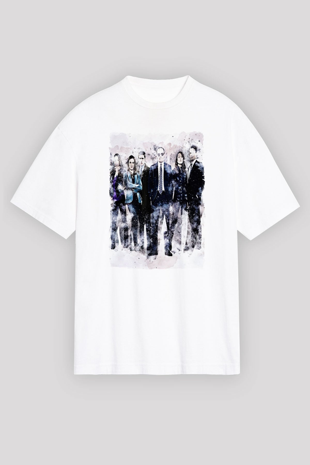 Agents of S.H.I.E.L.D. Beyaz Oversize Tişört Oversize T-shirt