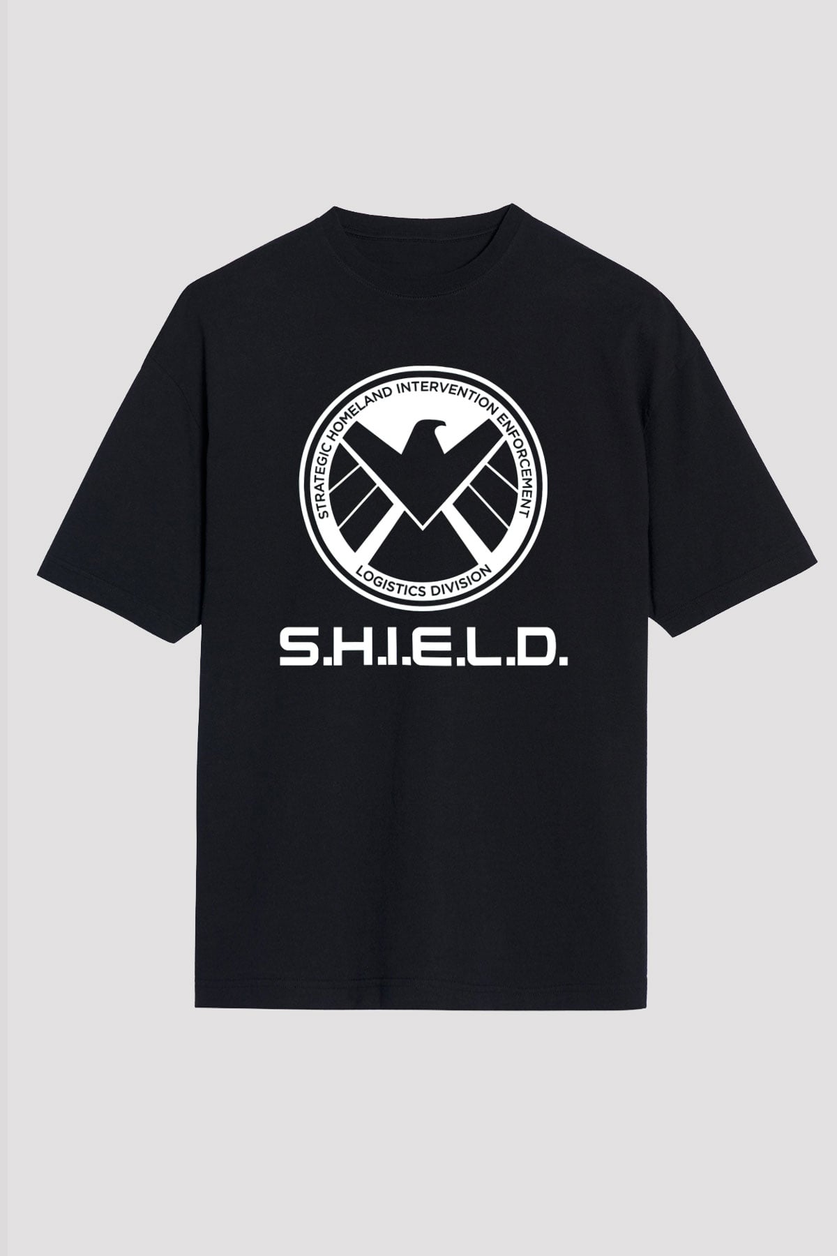 Agents of S.H.I.E.L.D. Siyah Unisex Oversize Tişört T-Shirt