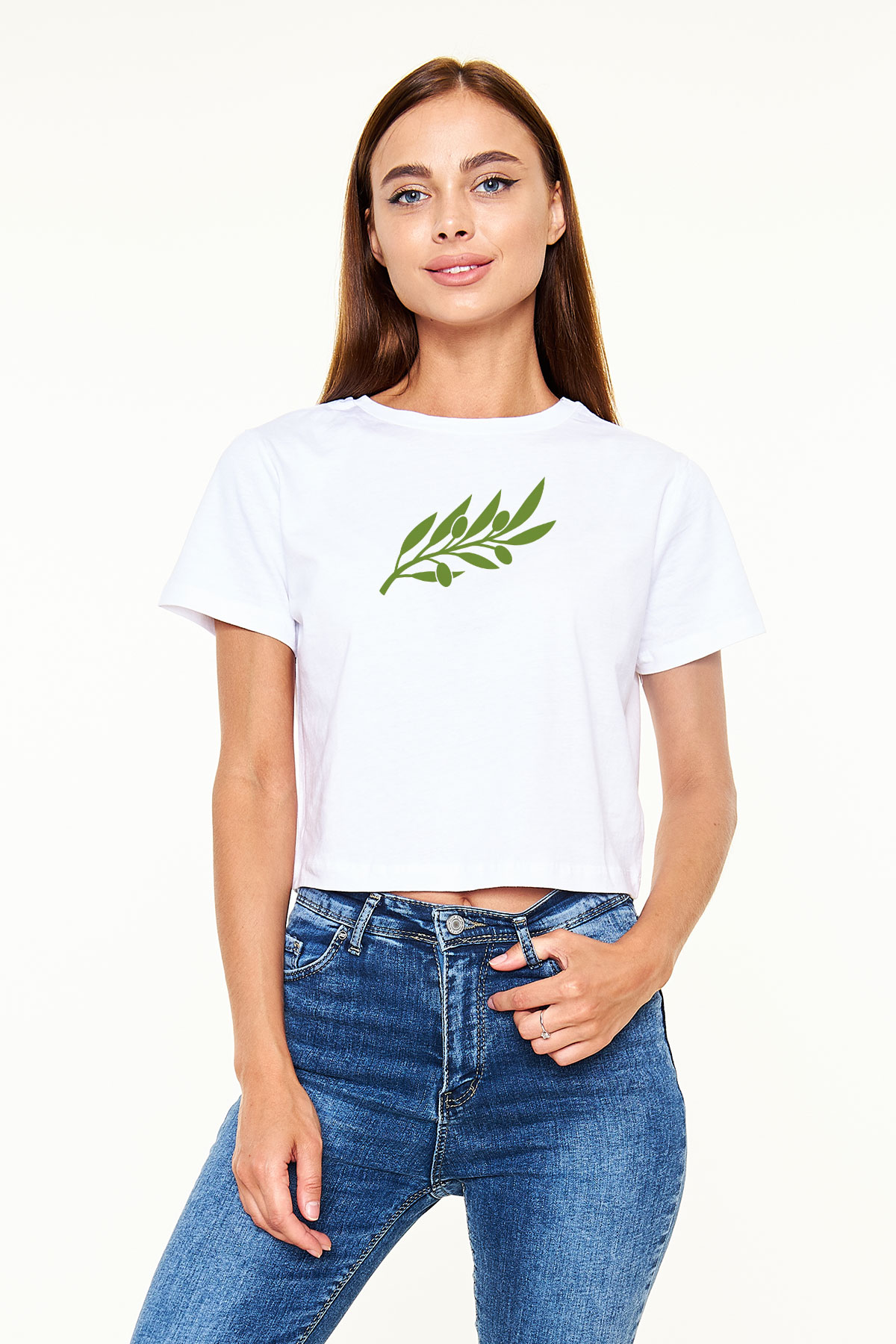 Agronomist Beyaz  Crop Top Tişört