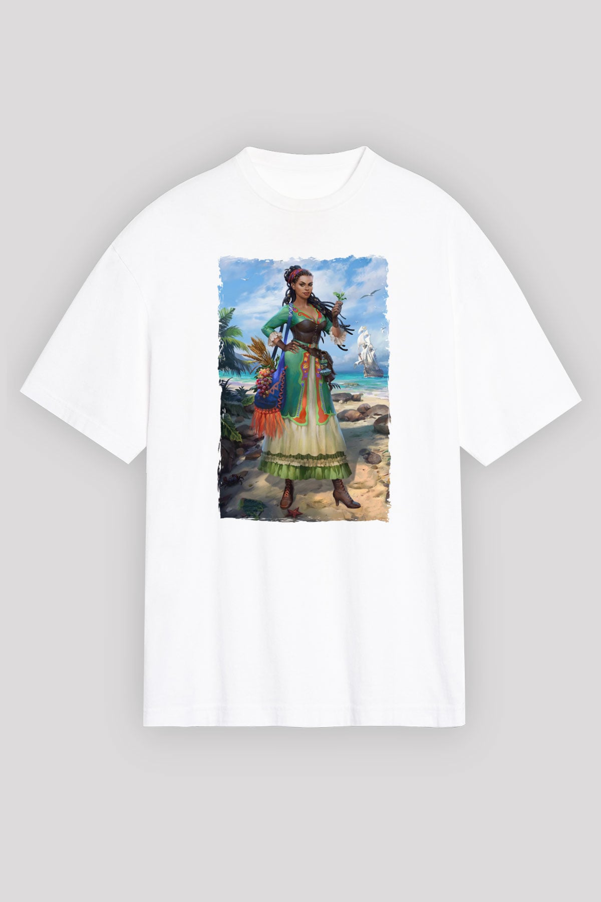Agronomist Beyaz Oversize Tişört Oversize T-shirt - TişörtFabrikası