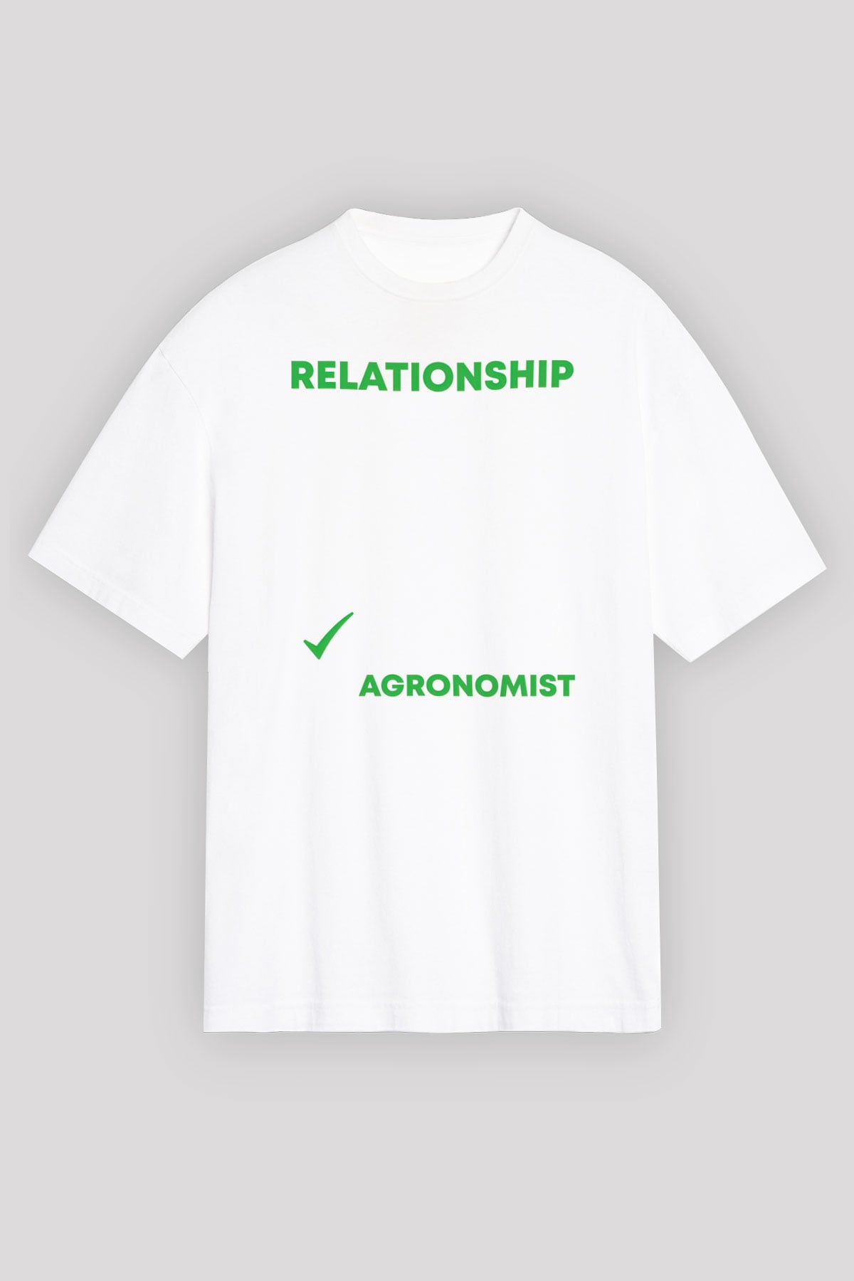 Agronomist Beyaz Oversize Tişört Oversize T-shirt - TişörtFabrikası