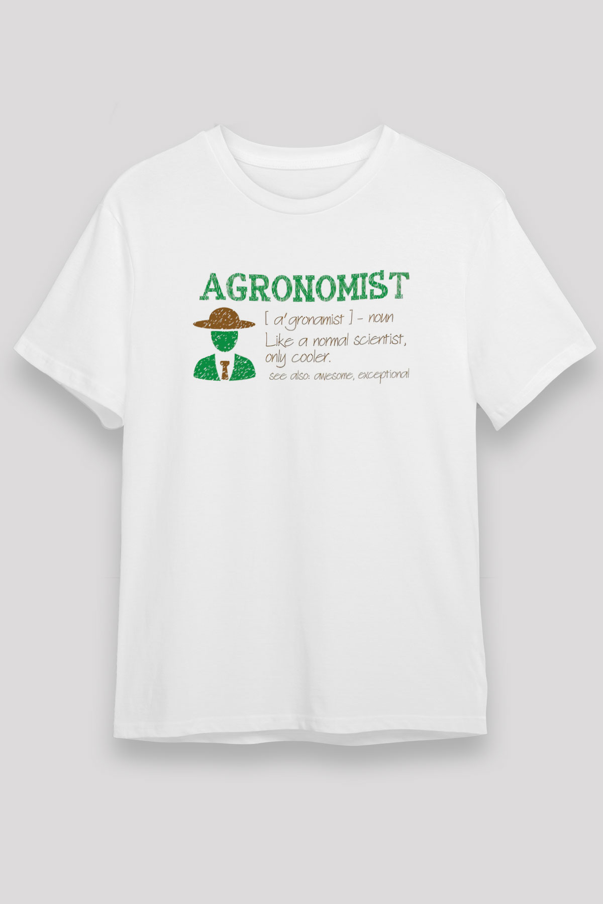 Agronomist Beyaz Unisex Tişört T-Shirt - TişörtFabrikası