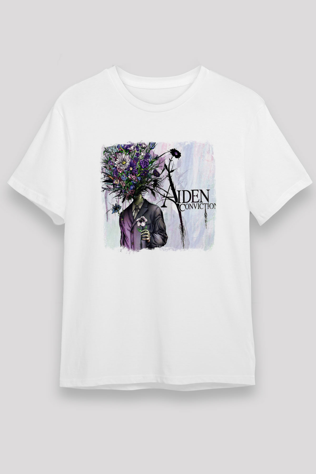 Aiden Baskılı Unisex Beyaz Tişört