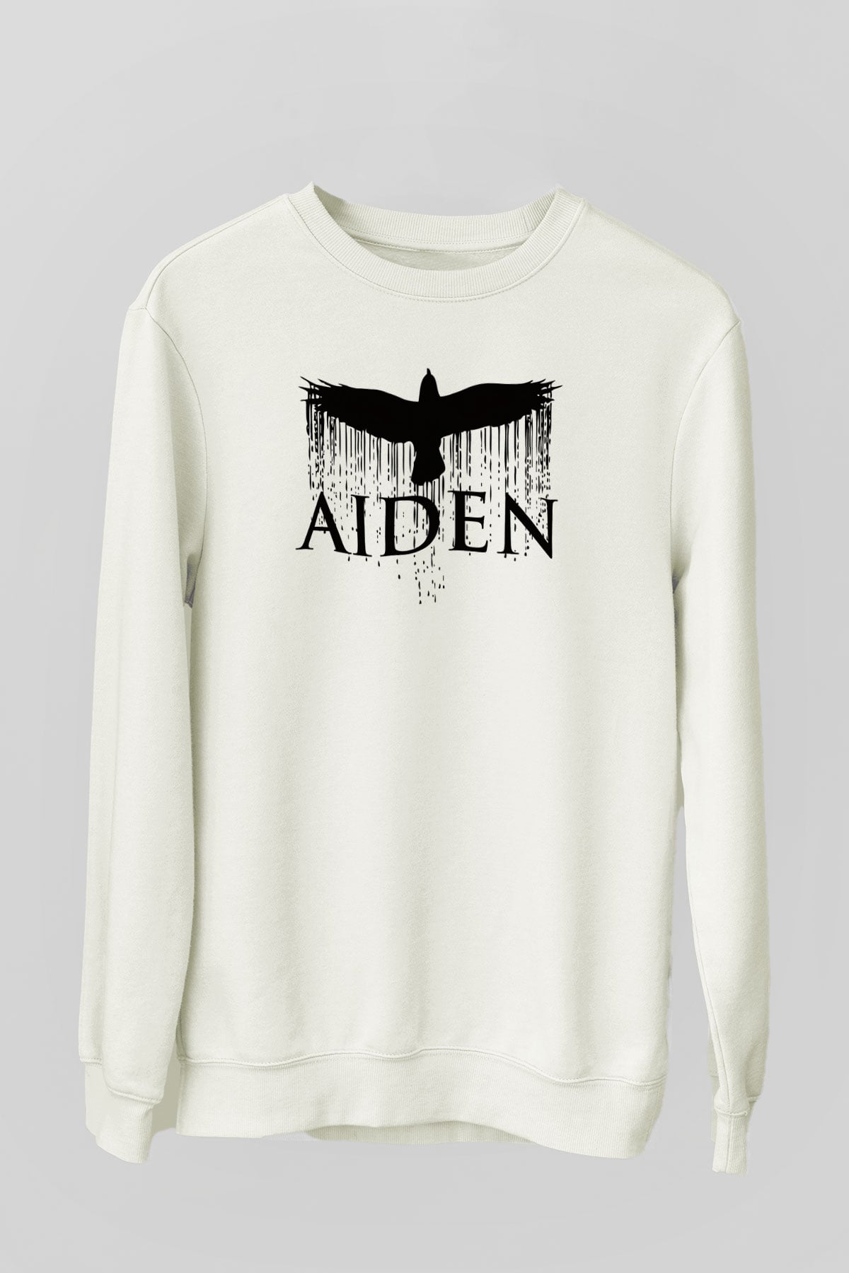 Aiden Beyaz Unisex Sweatshirt
