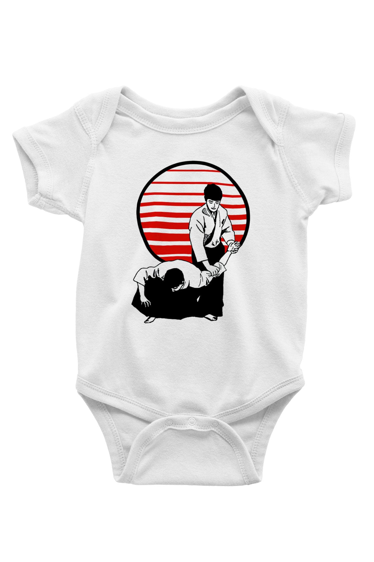 Aikido Baskılı Beyaz Unisex Bebek Body - Zıbın