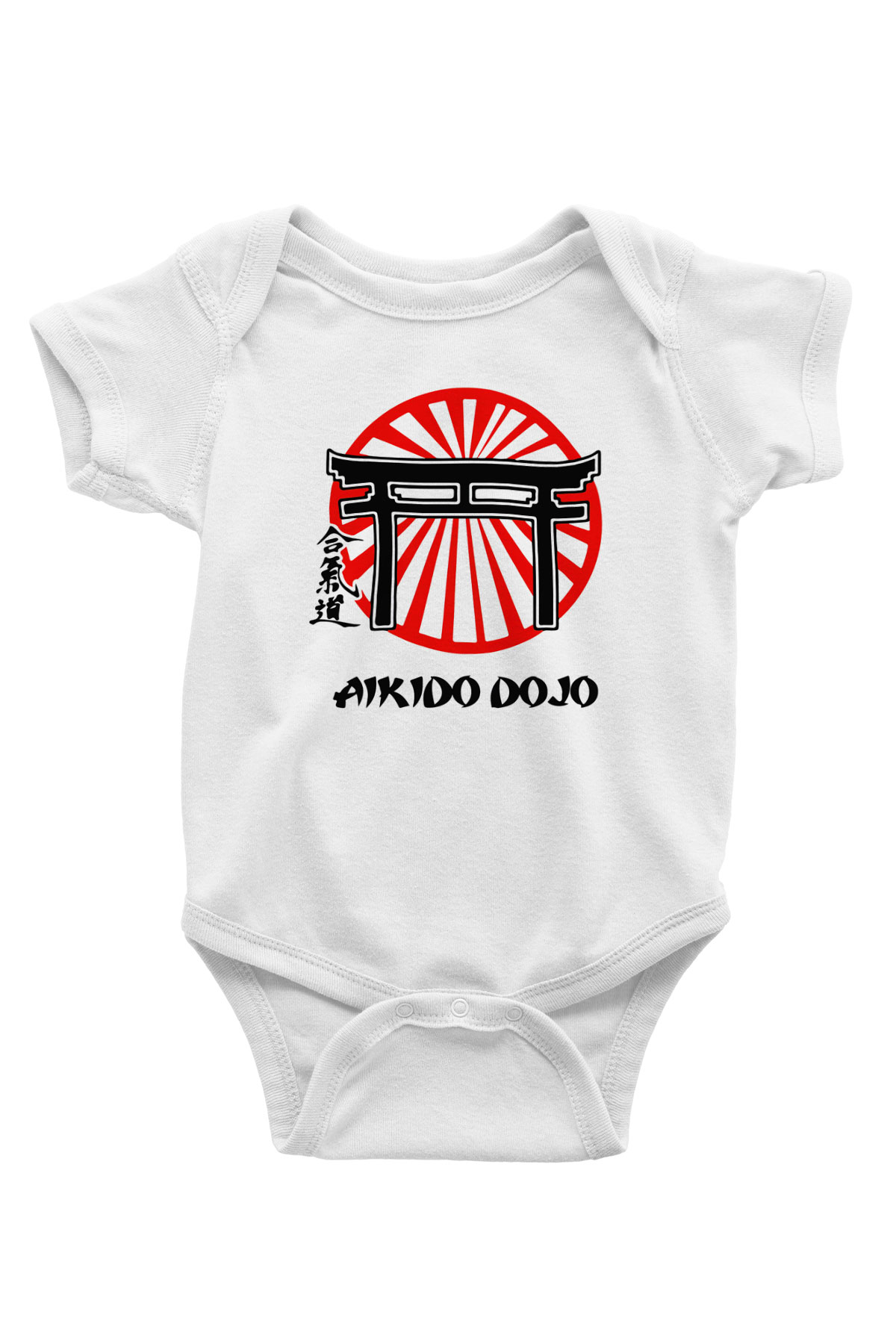 Aikido Baskılı Beyaz Unisex Bebek Body - Zıbın