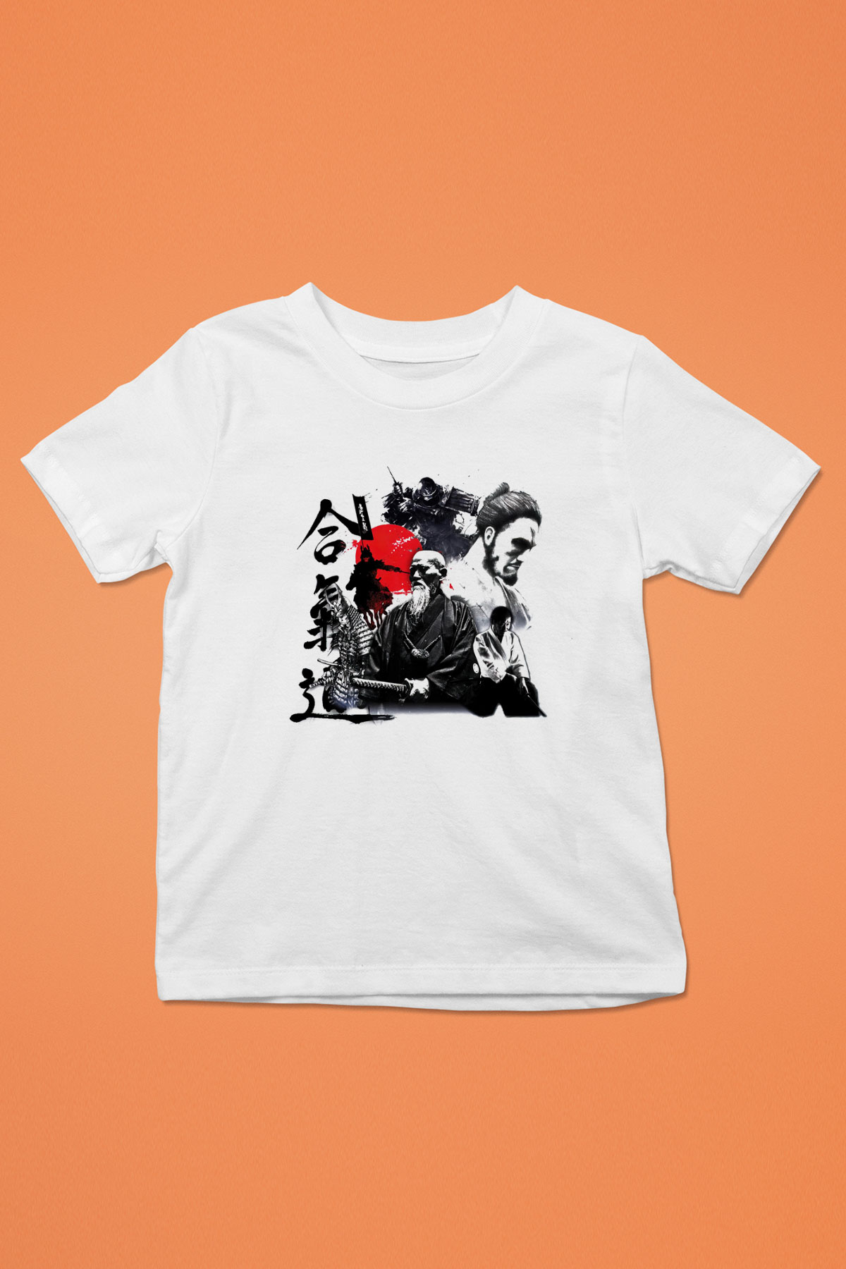 Aikido Baskılı Beyaz Unisex Çocuk Tişört