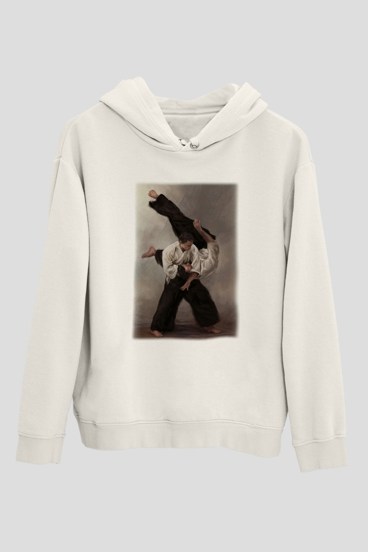 Aikido Beyaz Unisex Hoodie