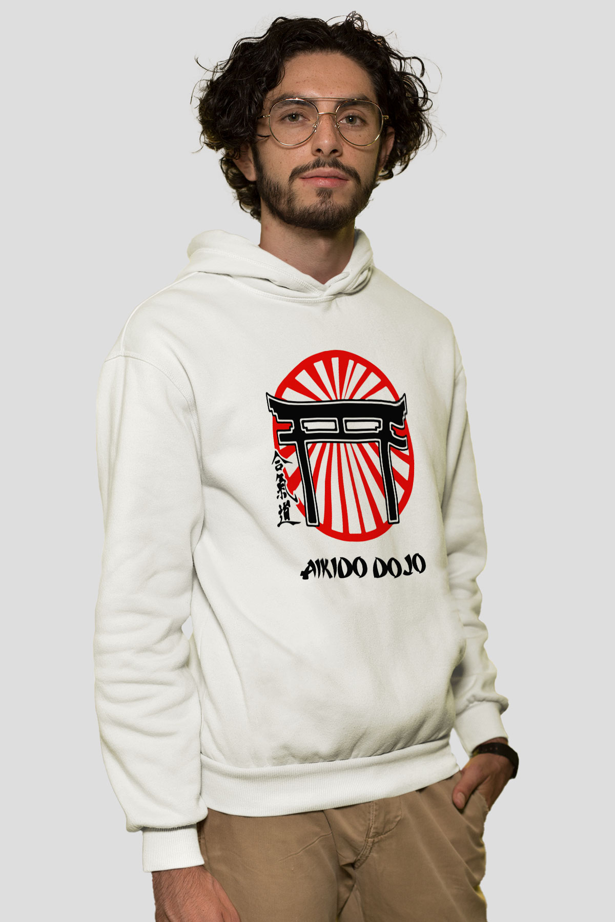 Aikido Beyaz Unisex Hoodie