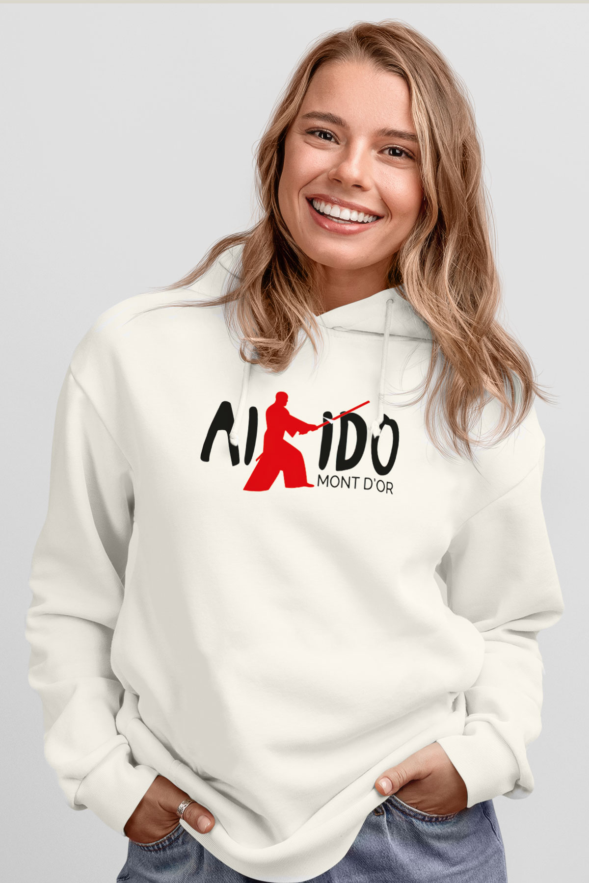 Aikido Beyaz Unisex Hoodie