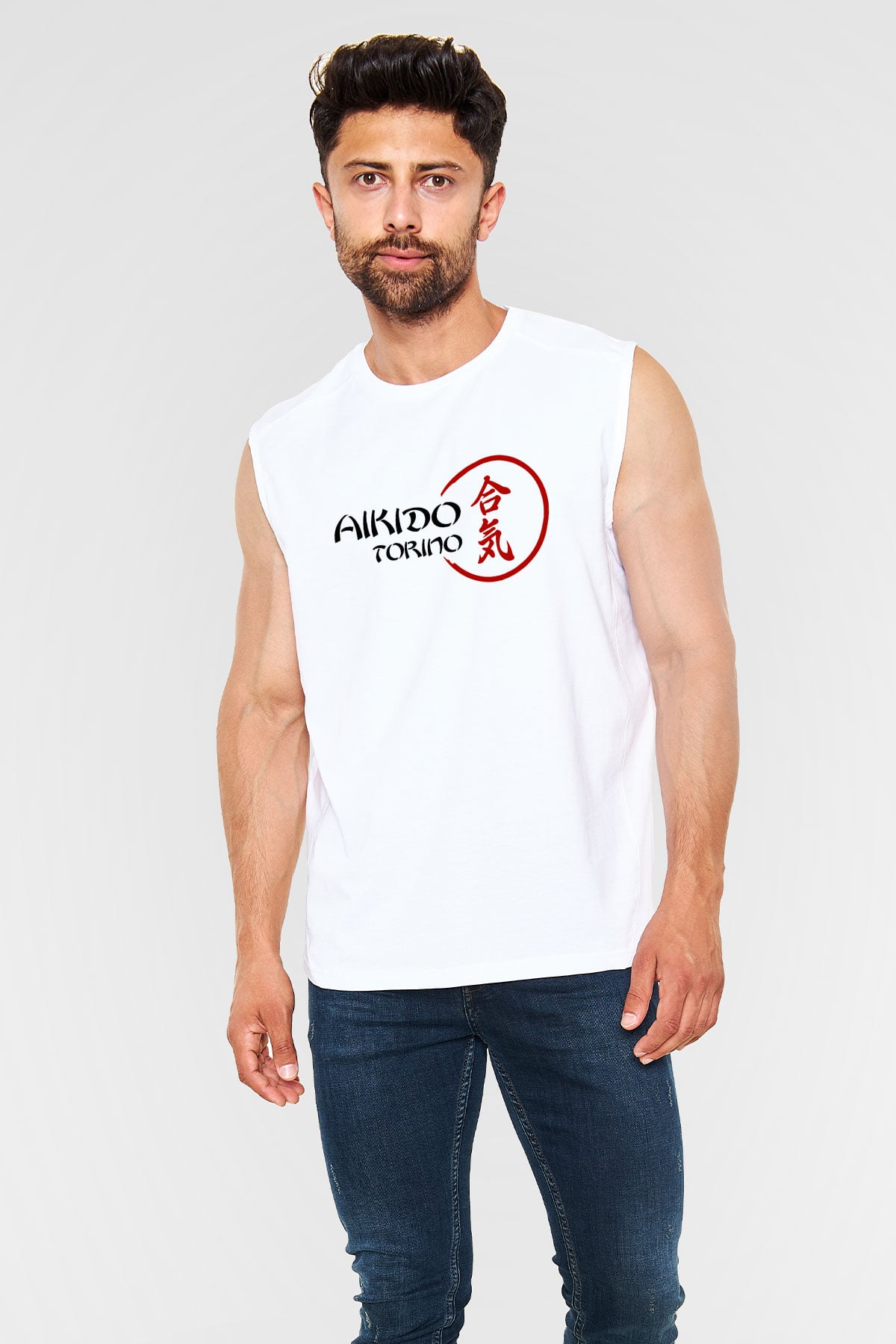 Aikido Beyaz Unisex Kolsuz Tişört