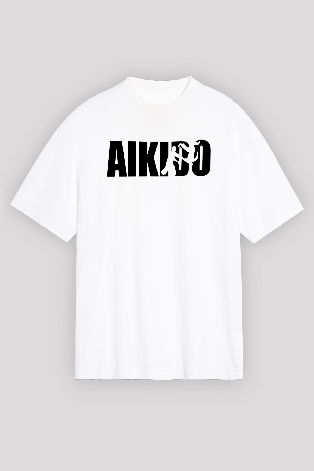 Aikido Beyaz Unisex Oversize Tişört T-Shirt
