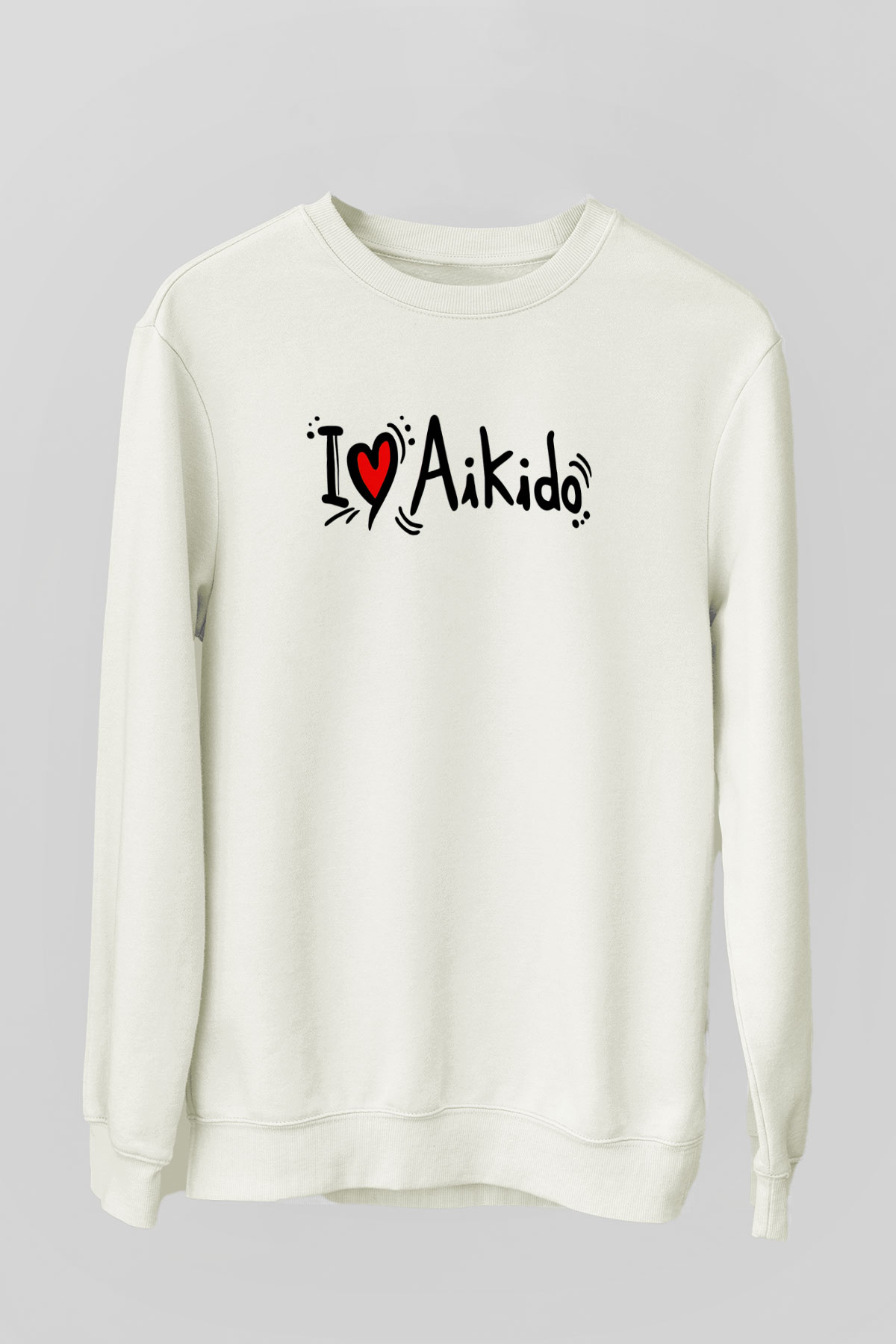 Aikido Beyaz Unisex Sweatshirt