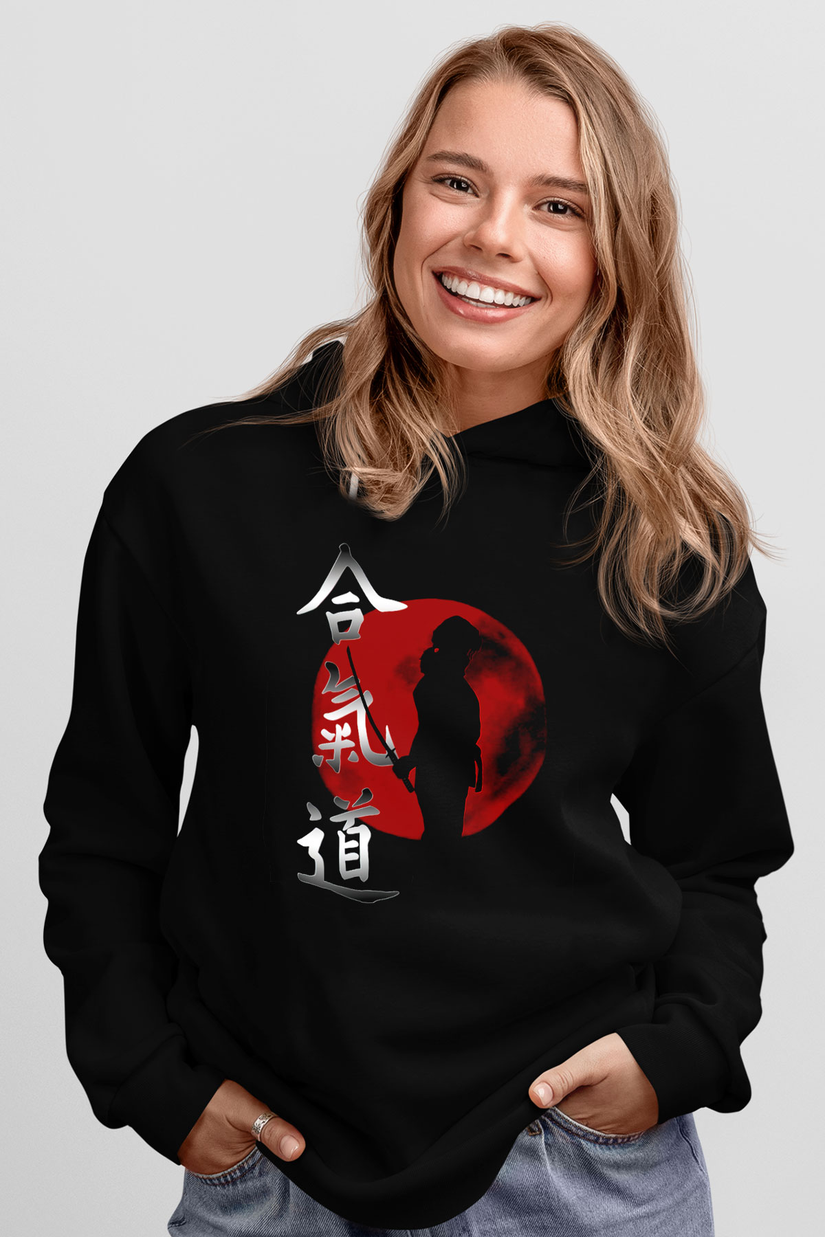 Aikido Siyah Unisex Hoodie