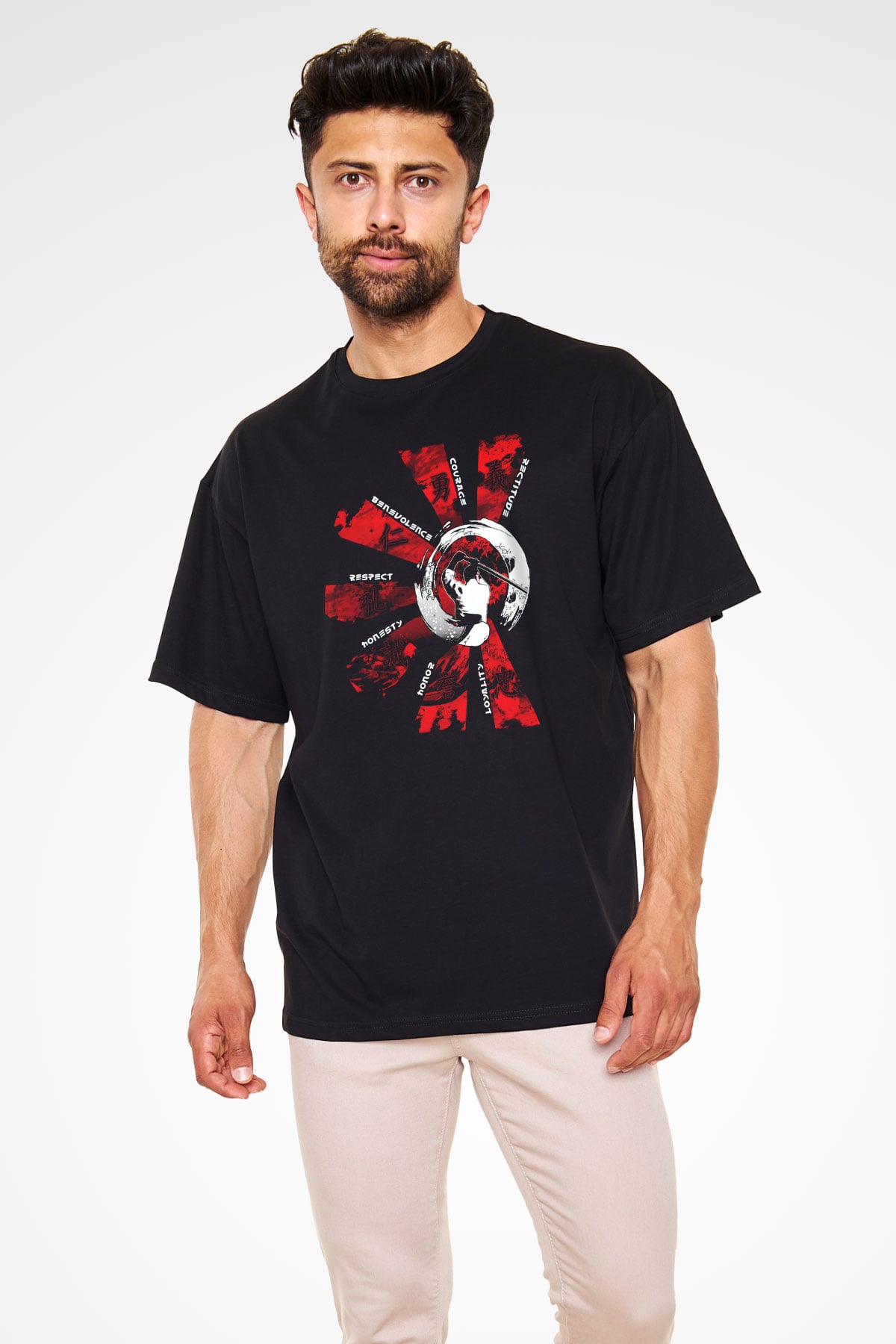 Aikido Siyah Unisex Oversize Tişört T-Shirt