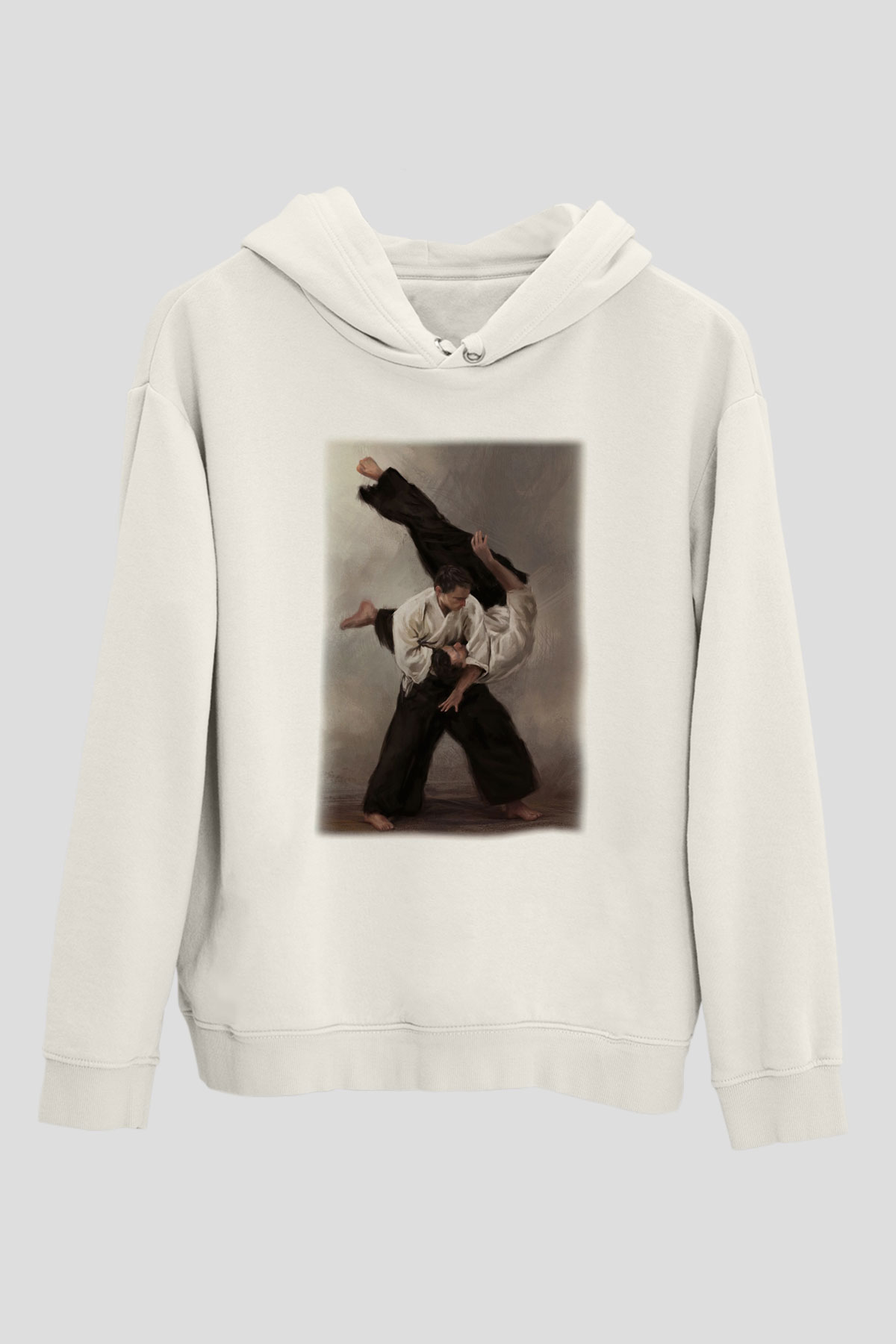 AikidoBeyaz Tshirt Unisex Hoodie