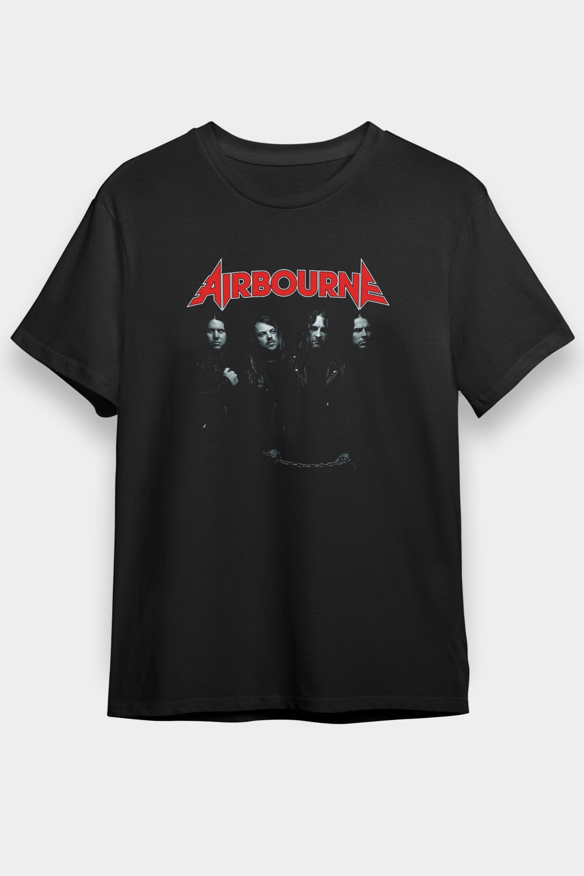 Airbourne Siyah Unisex Tişört T-Shirt - TişörtFabrikası
