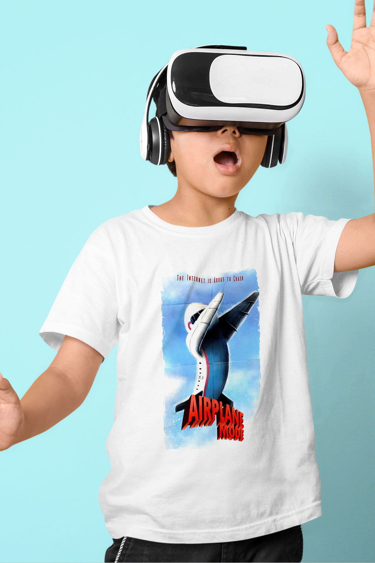 Airplane Beyaz Unisex  Çocuk Tişört