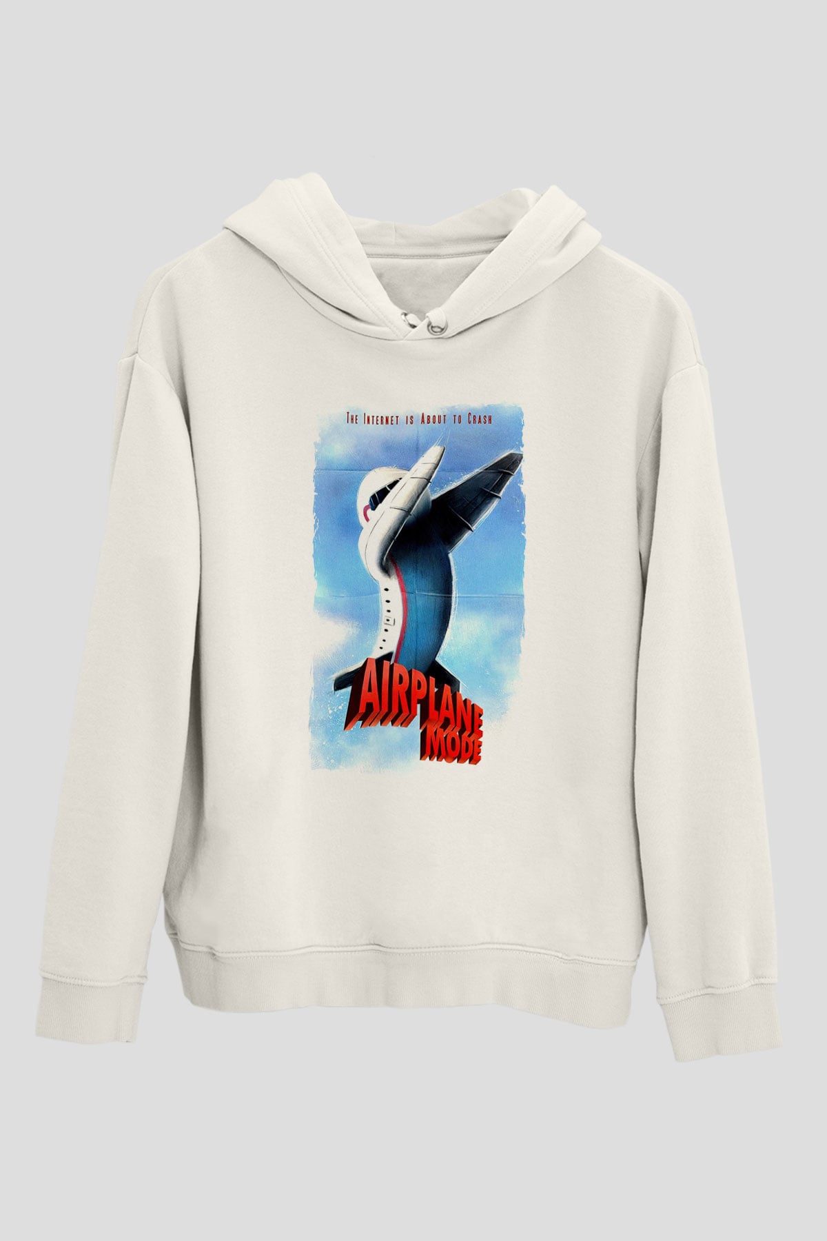 Airplane Beyaz Unisex Hoodie