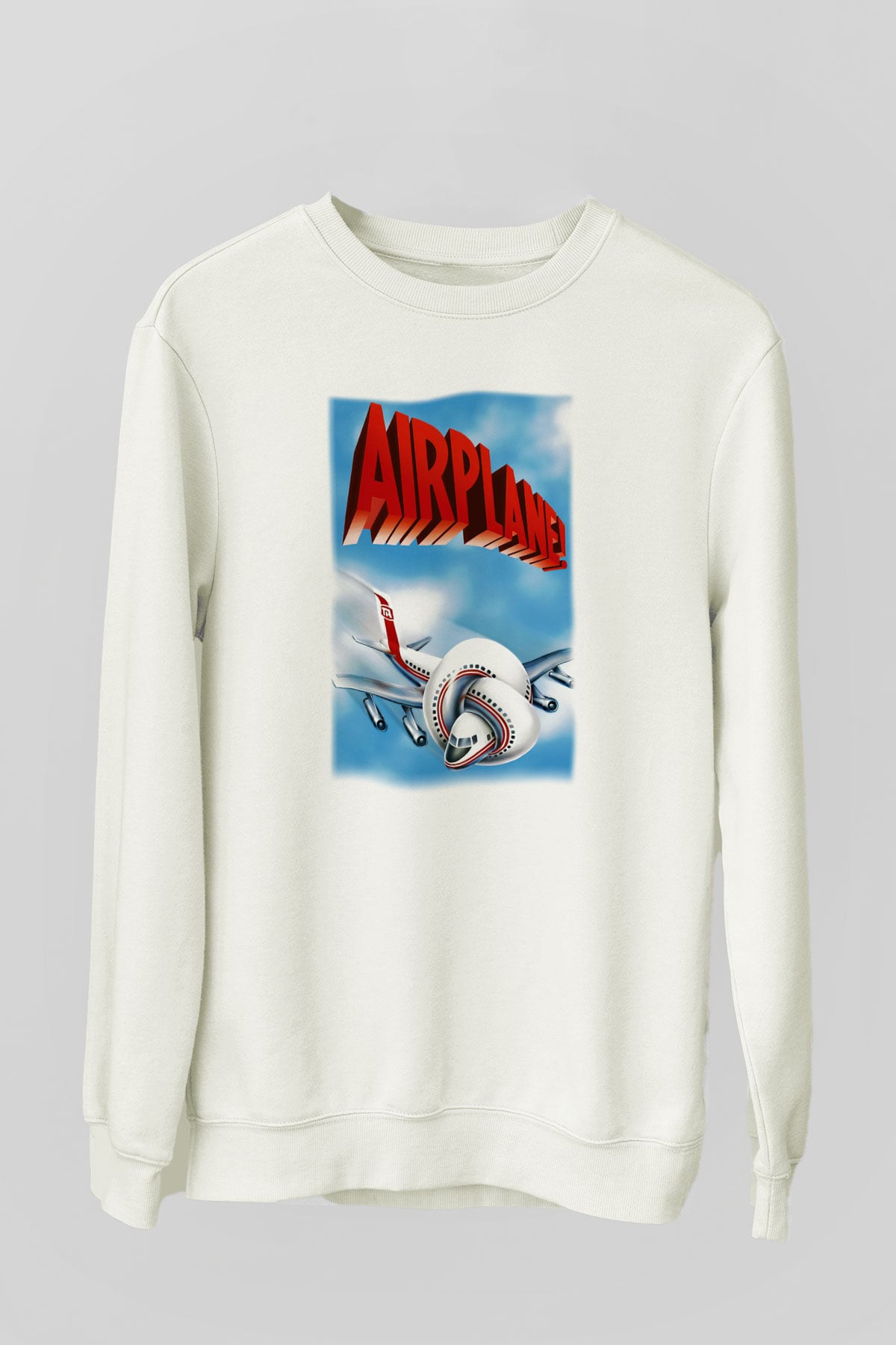 Airplane Beyaz Unisex Sweatshirt