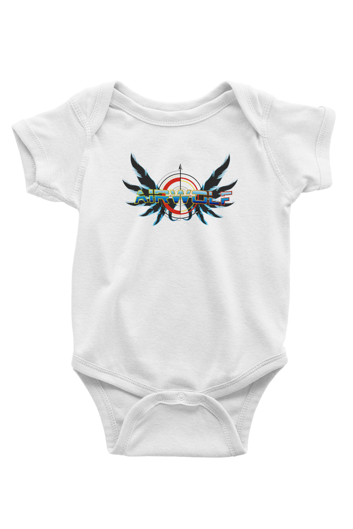 Airwolf Baskılı Beyaz Unisex Bebek Body - Zıbın