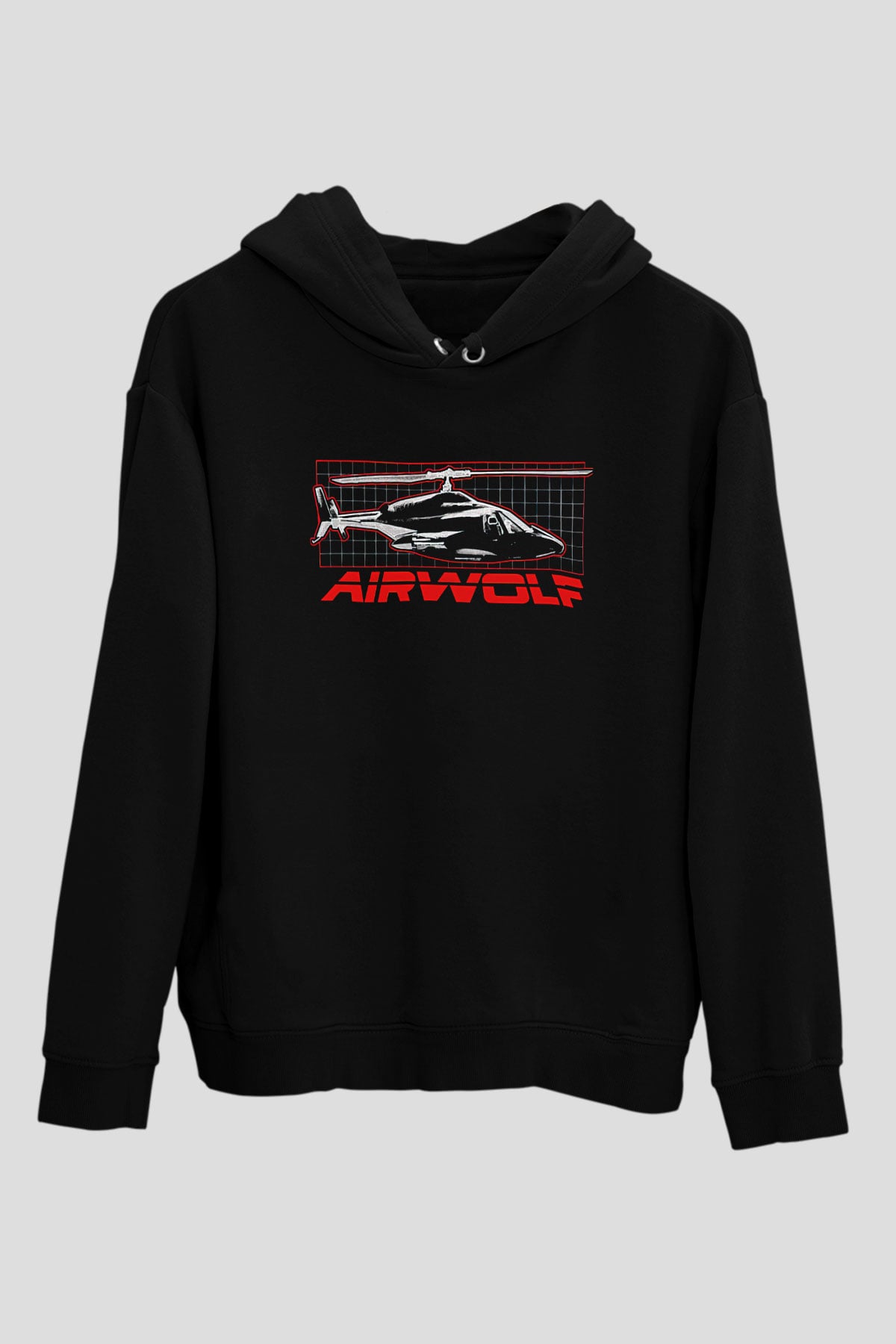 Airwolf Siyah Unisex Hoodie