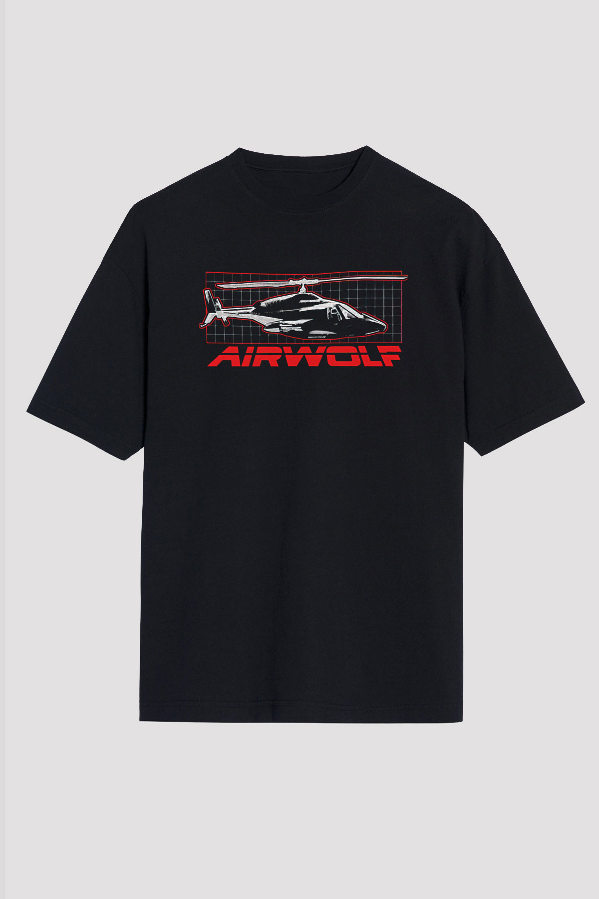 Airwolf Siyah Oversize Tişört