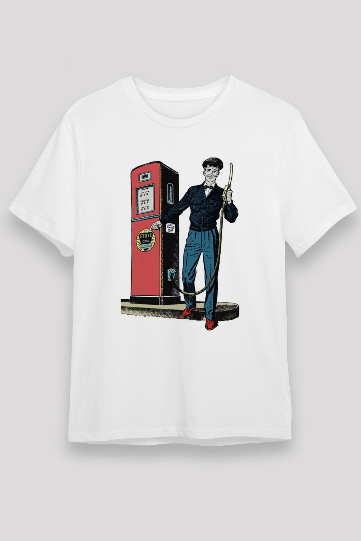 Akaryakıt Beyaz Unisex Tişört T-Shirt - TişörtFabrikası