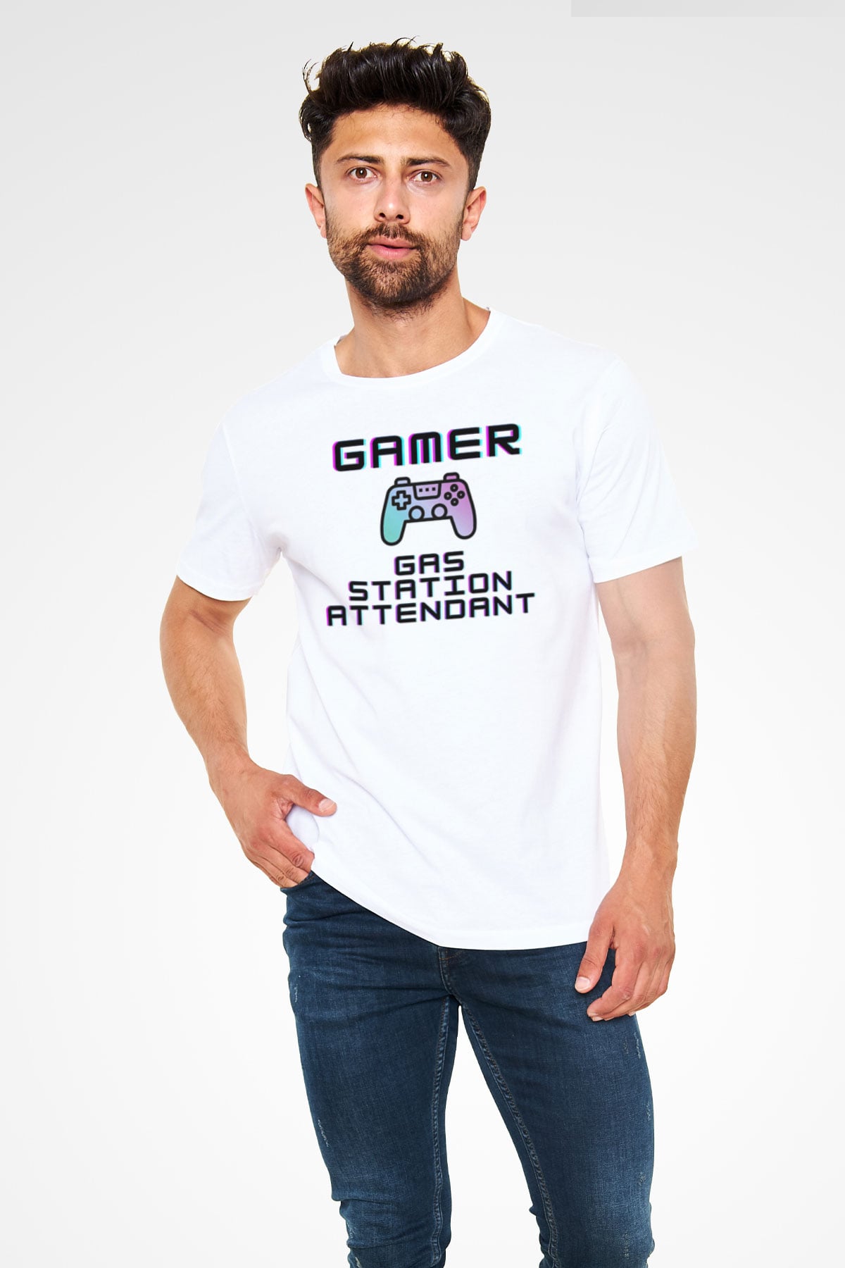 Akaryakıt Beyaz Unisex Tişört T-Shirt - TişörtFabrikası