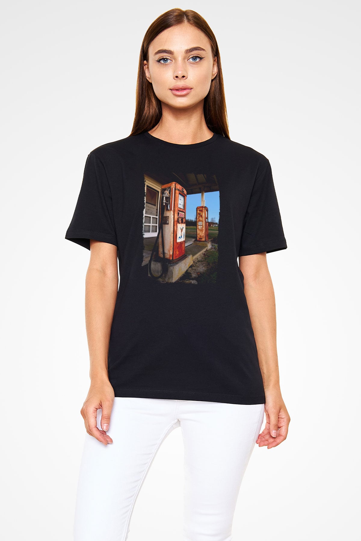 Akaryakıt Siyah Unisex Tişört T-Shirt - TişörtFabrikası