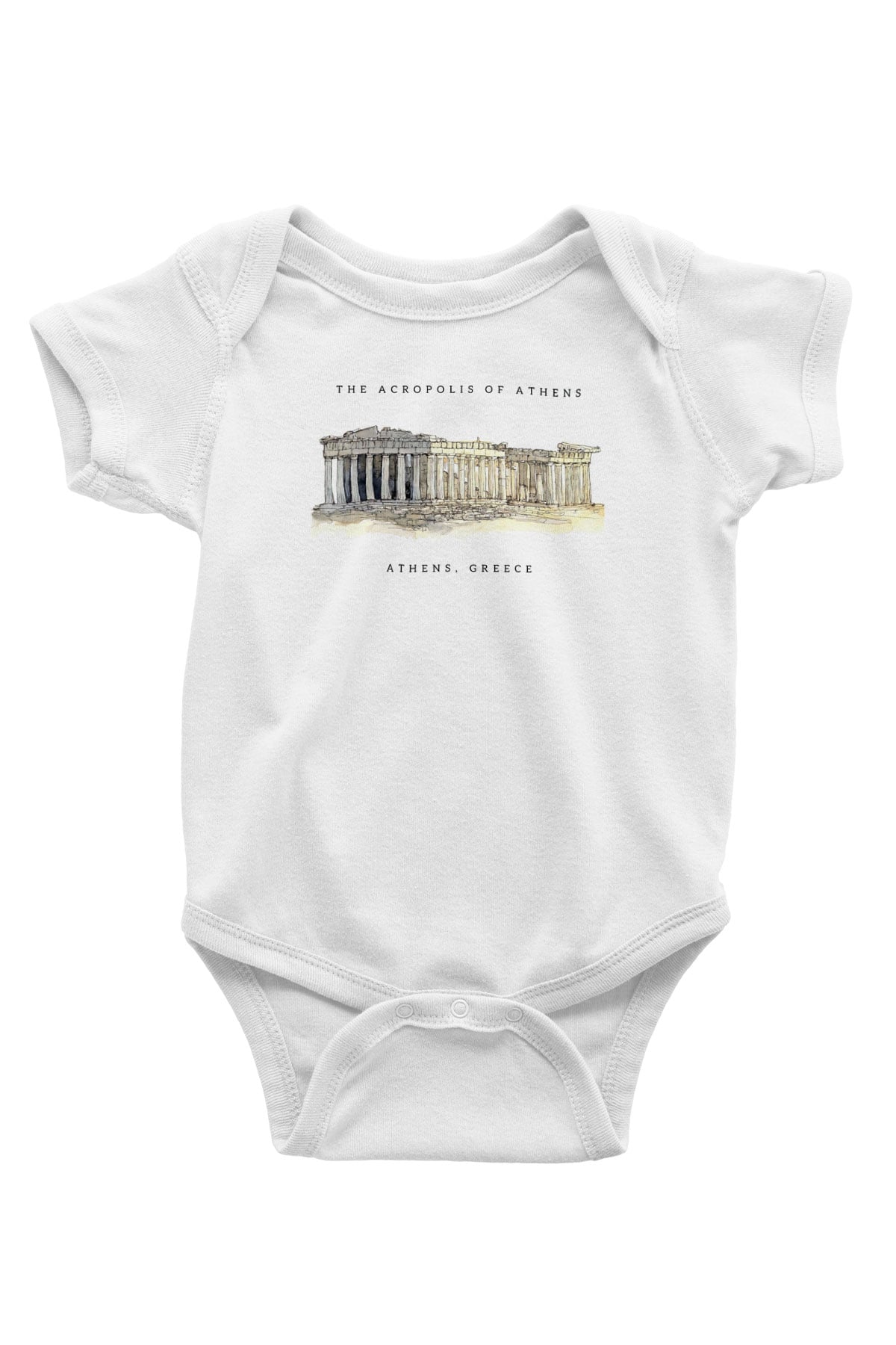 Akropolis Beyaz Bebek Body - Zıbın