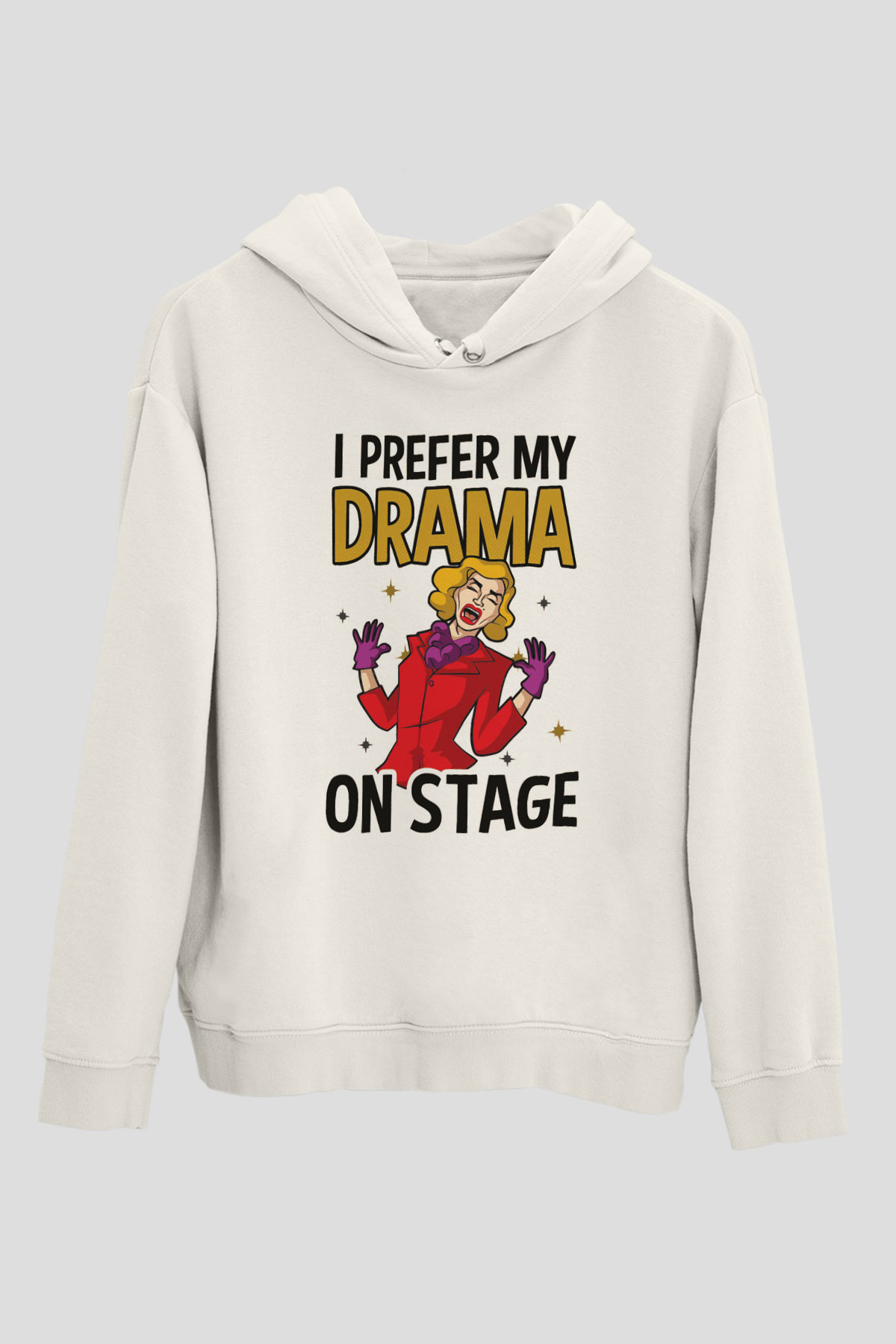 Aktör Beyaz Unisex Kapüşonlu Sweatshirt