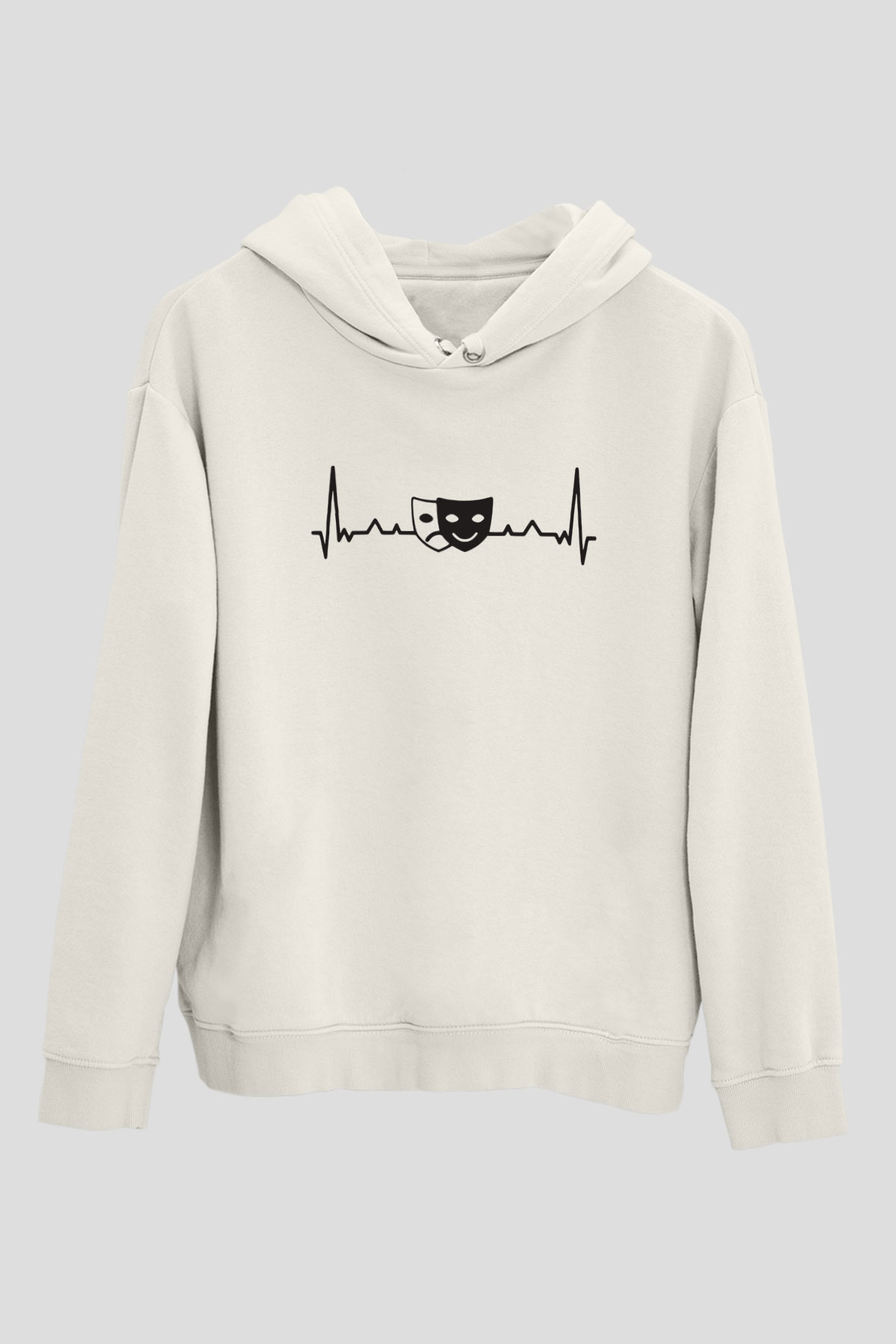 Aktör Beyaz Unisex Kapüşonlu Sweatshirt