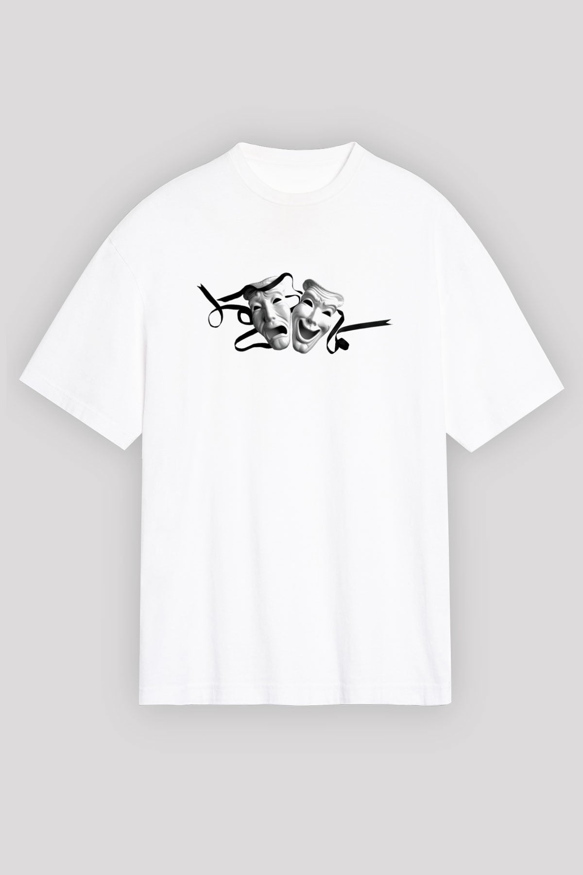 Aktör Beyaz Unisex Oversize Tişört T-Shirt