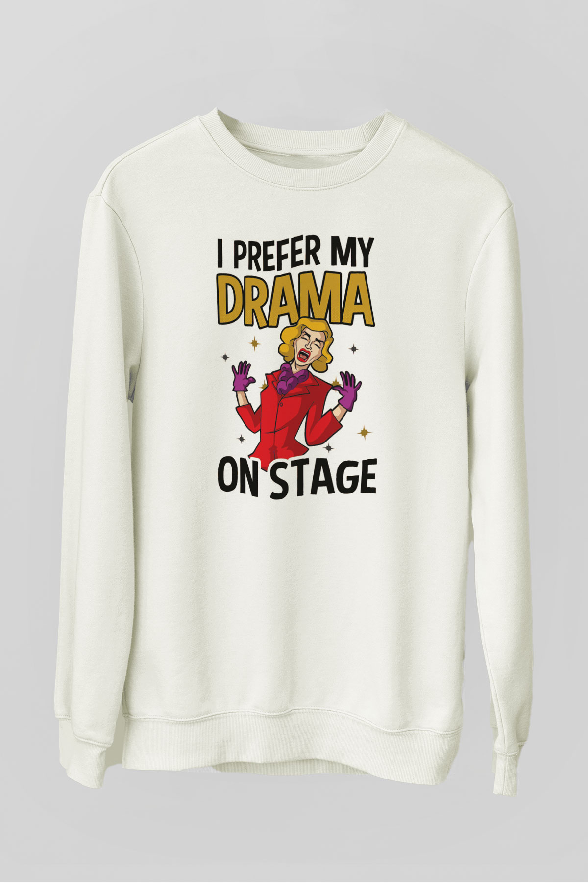 Aktör Beyaz Unisex Sweatshirt